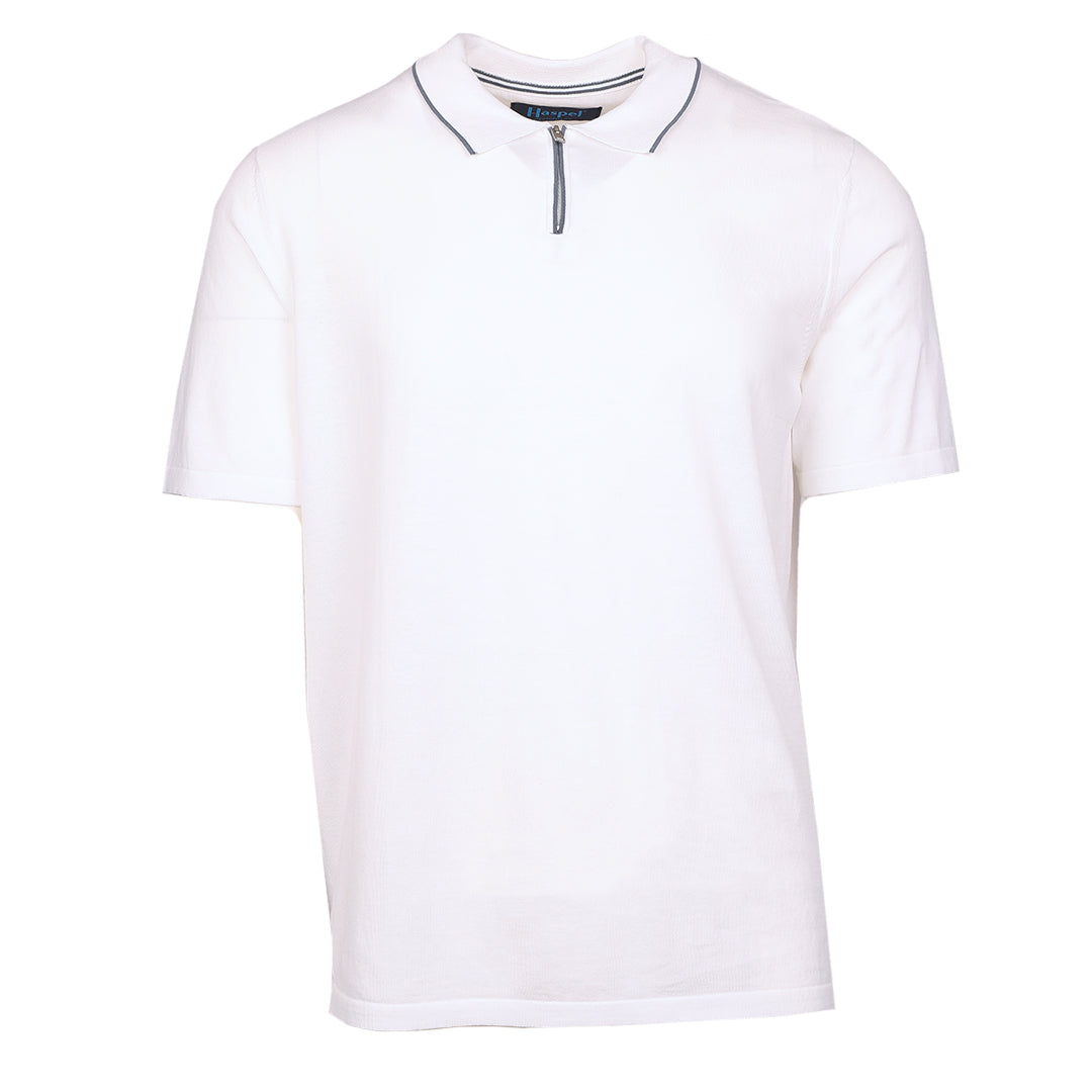 Richmond White Classic Zipped Polo