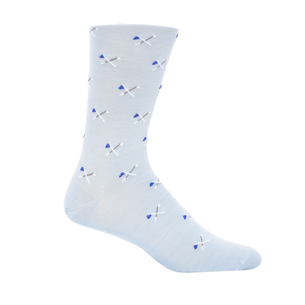 Sky Blue with Golf Clubs Socks
