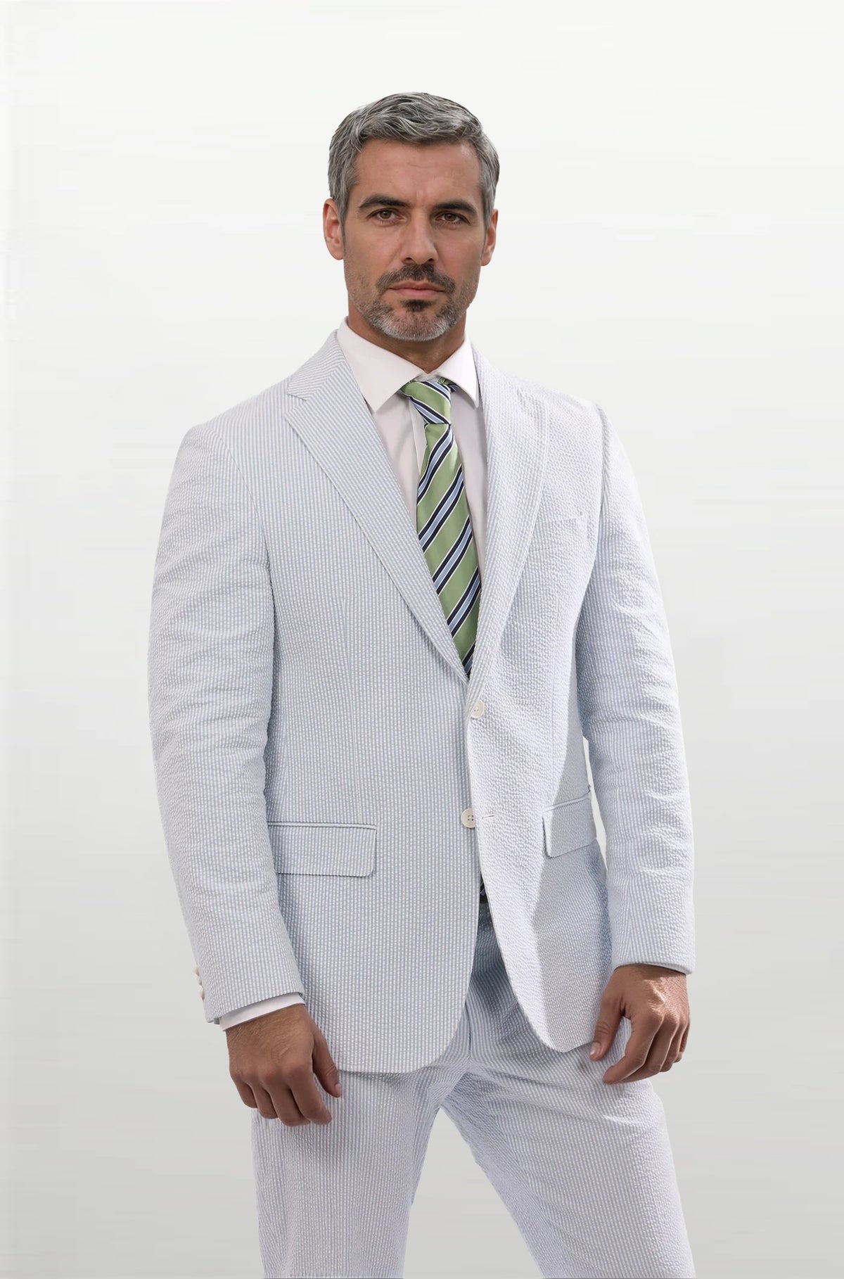 Blue Ice Seersucker Stretch Sport Coat | Seersucker Suit Separates