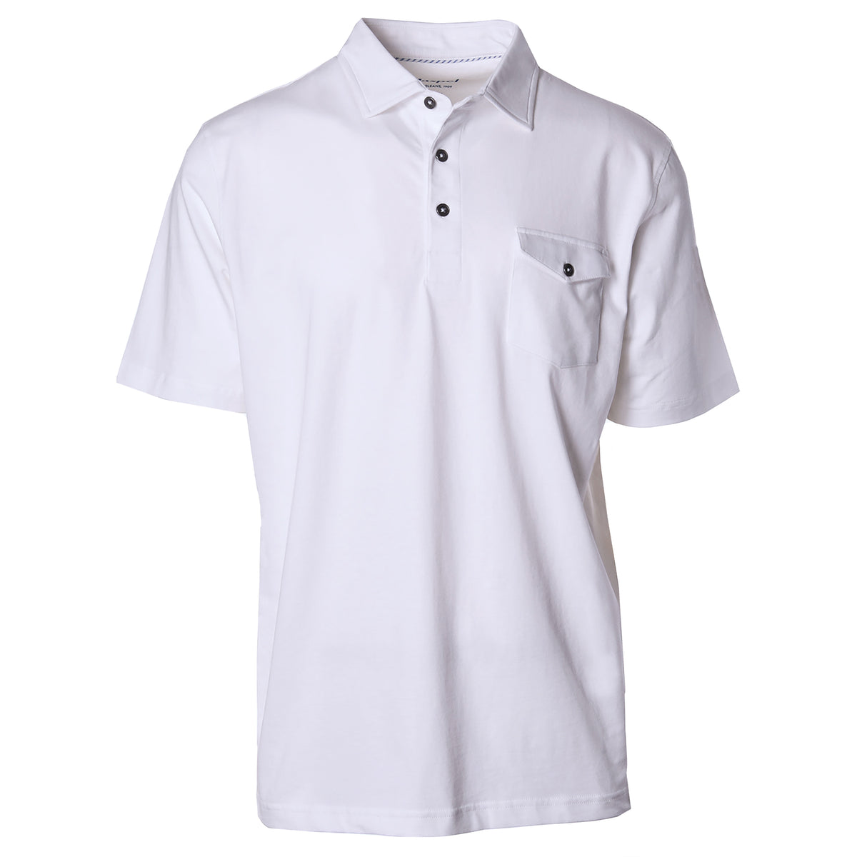 This polo is the equivalent of walking the throwback streets of Havana. 70&#39;s vibe with modern stretch tech to keep you cool and comfortable.  95% Cotton / 5% Spandex • Our Signature Seersucker Piping • 3 Button Placket • Flap Button Pocket • Open Sleeve • Tag-less / Printed Label for Ultimate Comfort • Stretch Comfort • Machine Wash
