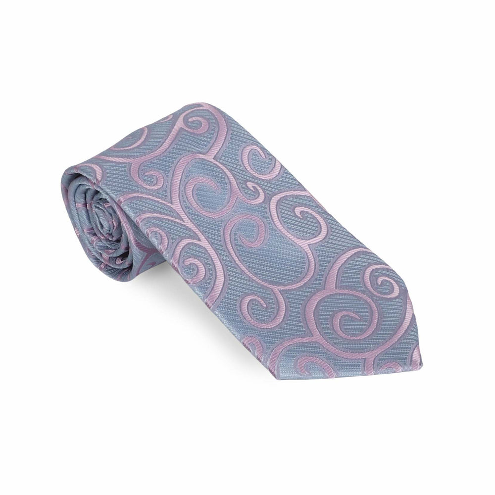 Lt. Blue with Pink Swirl Tie