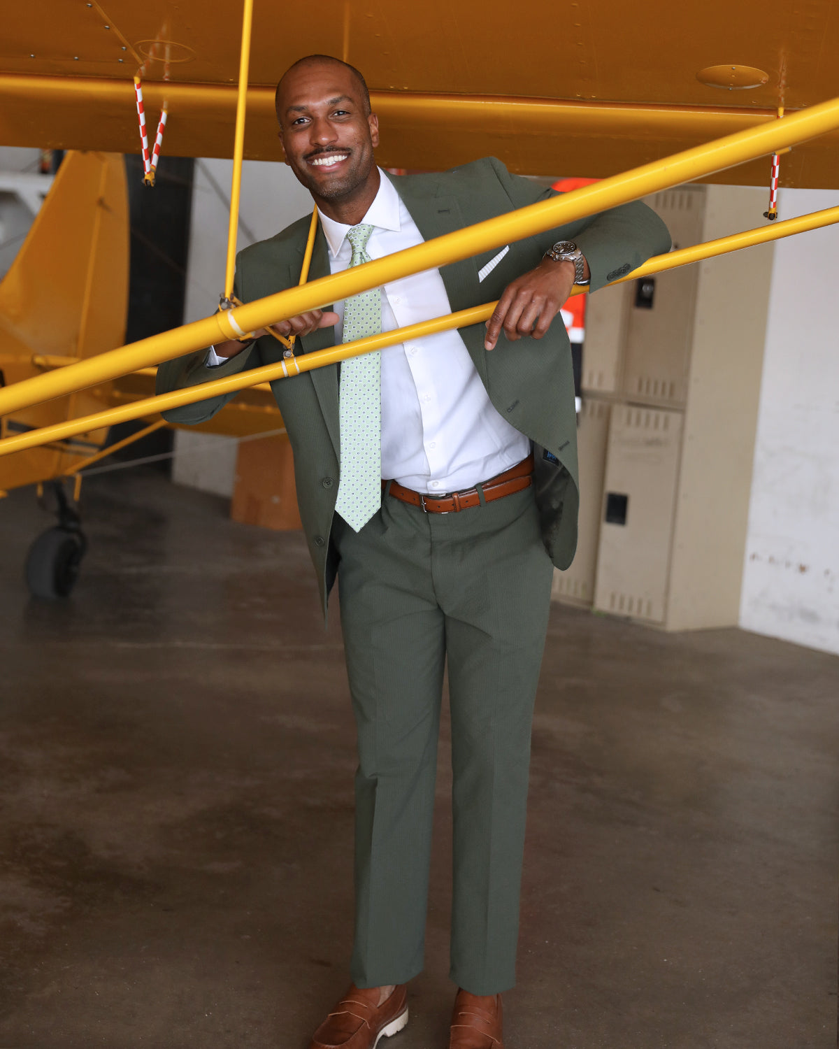 Martini Olive Green Seersucker Stretch Sport Coat | Seersucker Suit Separates