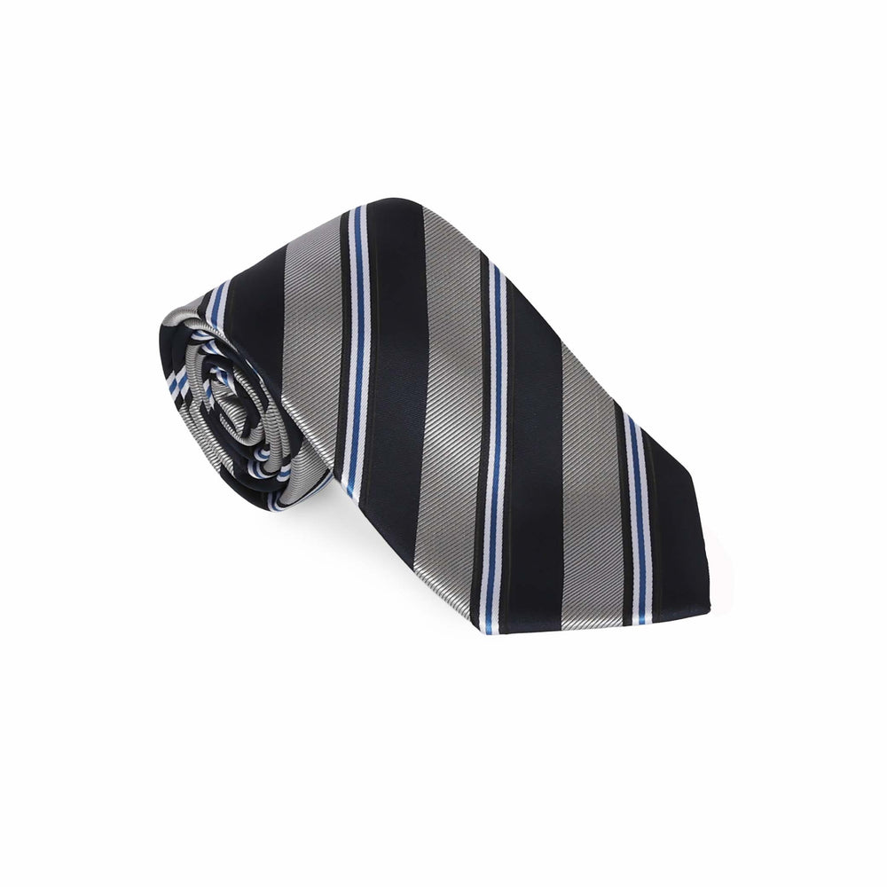 Navy & Grey Rep. Stripe Tie
