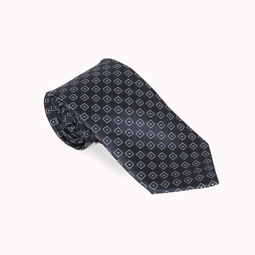 Navy with Lt. Blue Box Tie