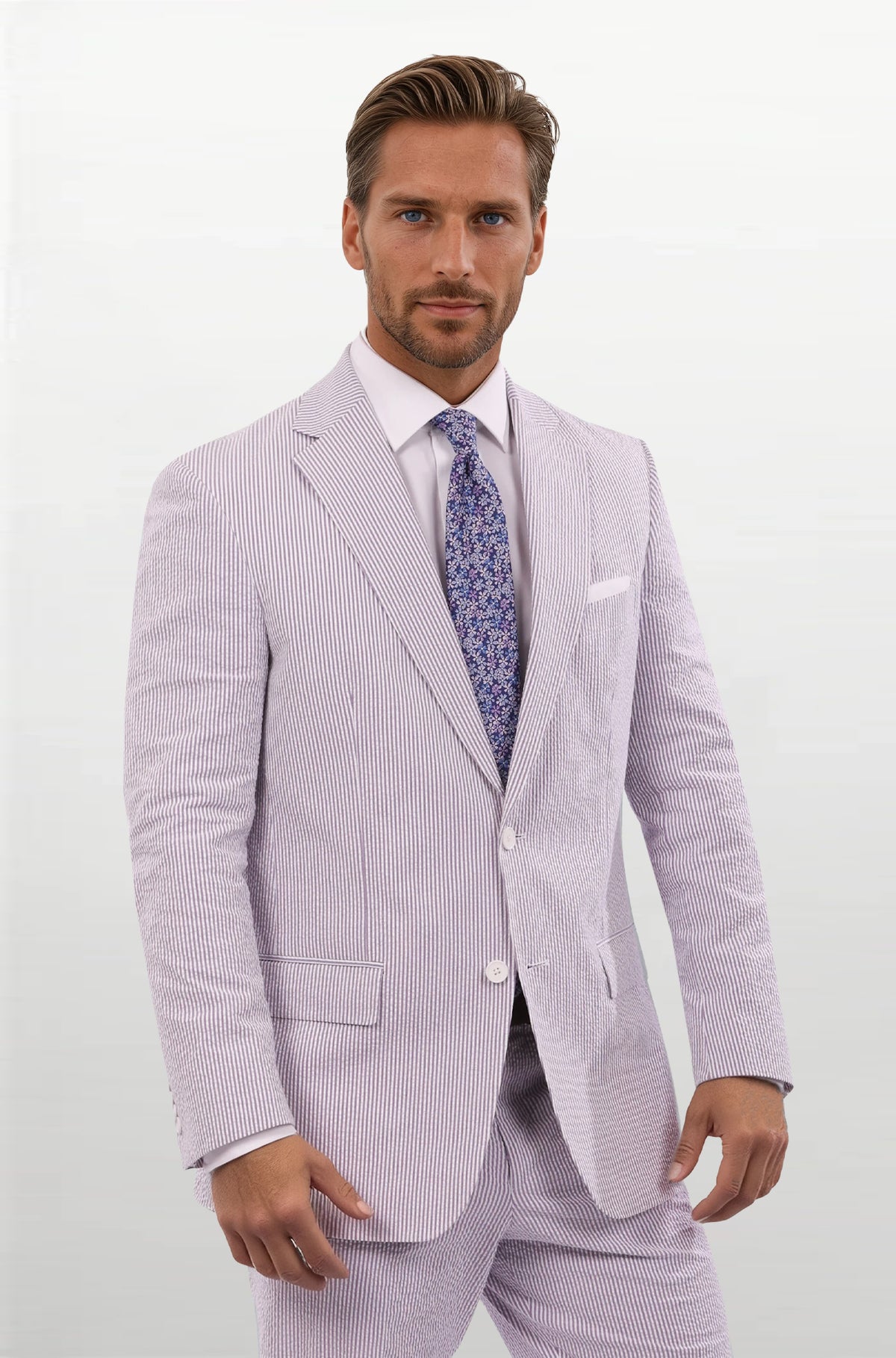 Purple Haze Seersucker Stretch Sport Coat | Seersucker Suit Separates