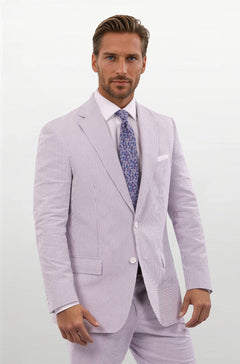 Men's Seersucker Sport Coat | Purple Haze Seersucker Stretch Sport
