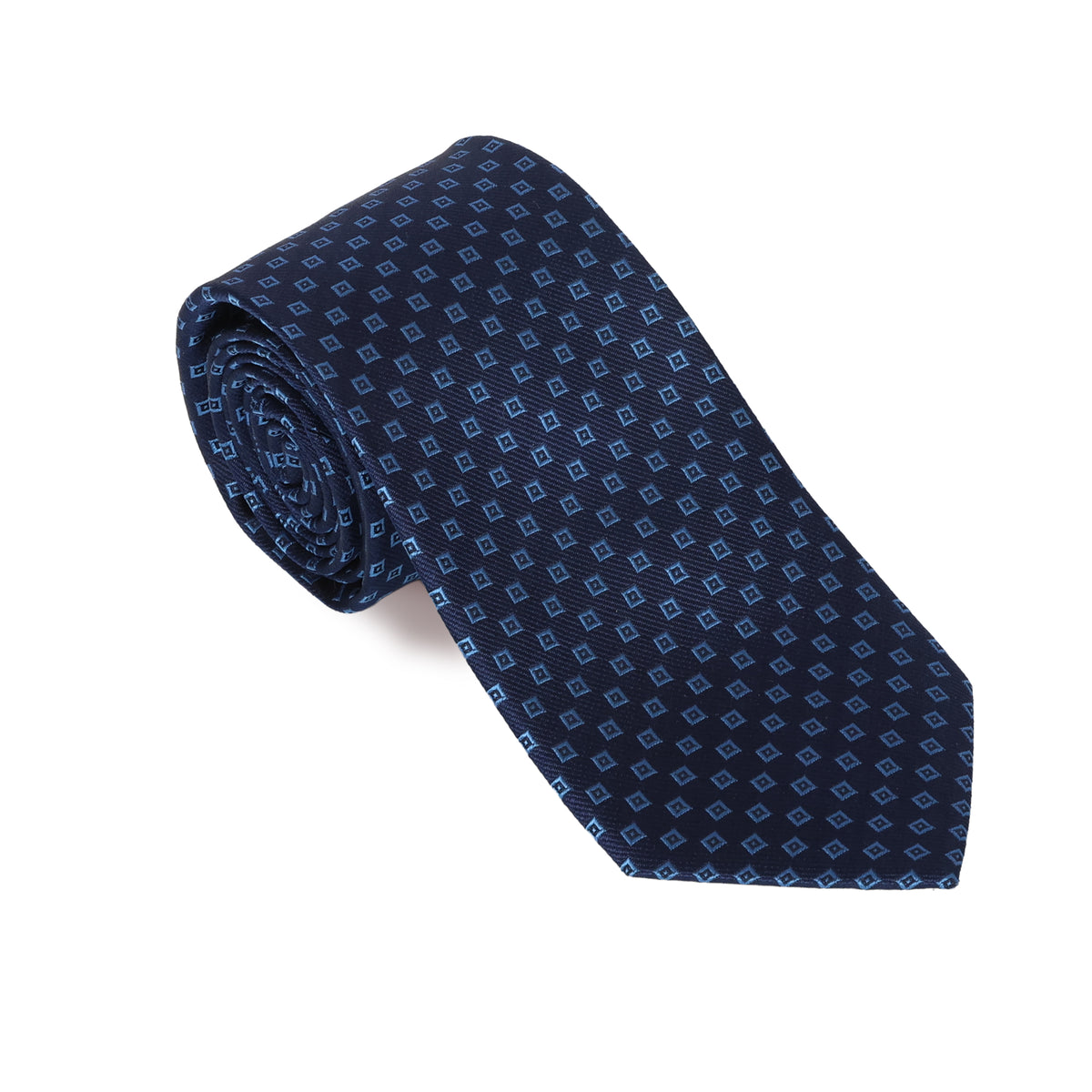 Royal Blue with Lt. Blue Deco Silk Tie