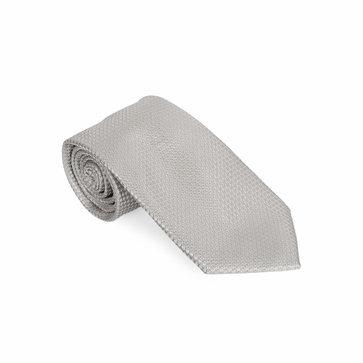 Solid Grey Grenadine Tie