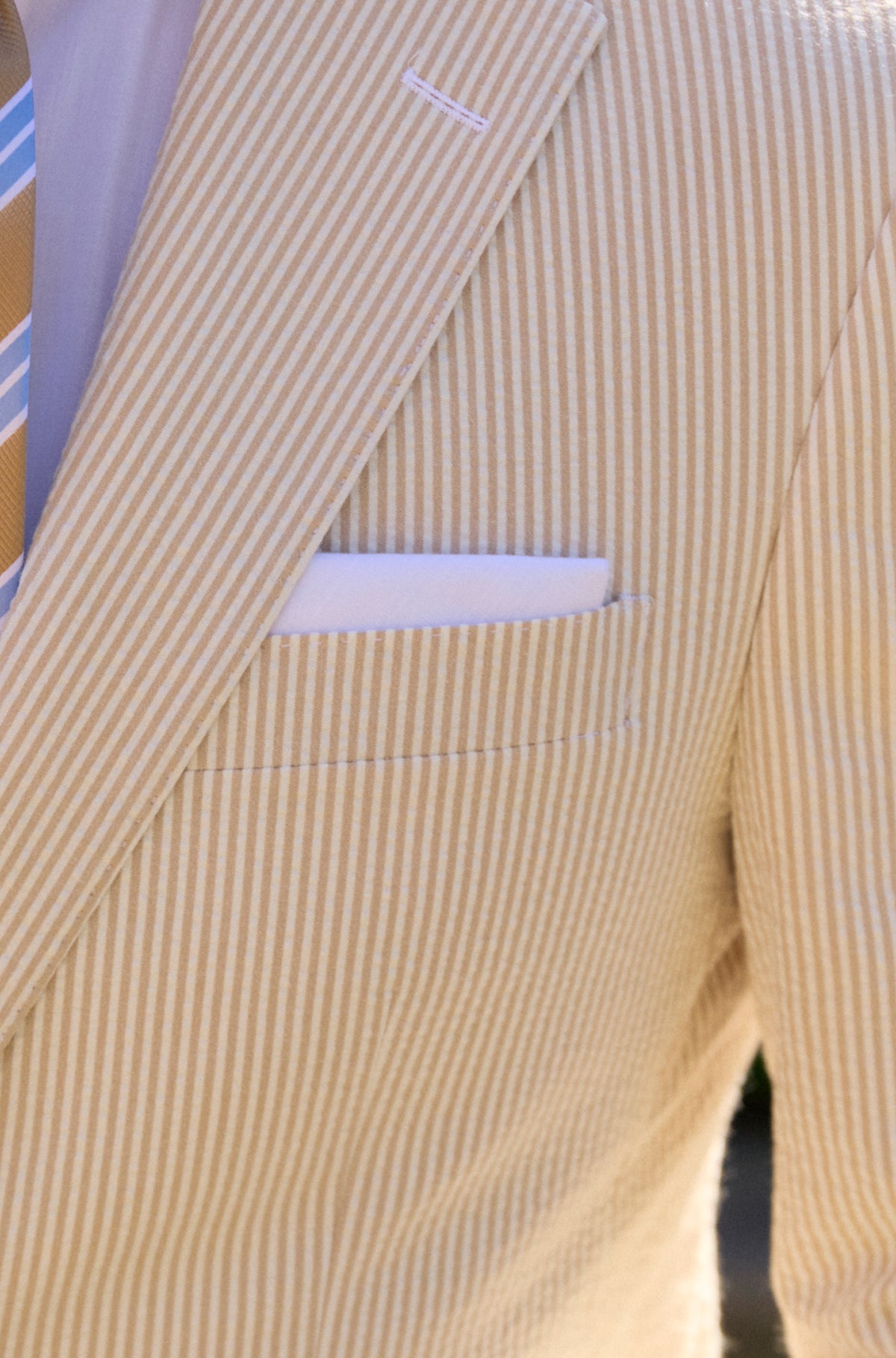 Tan Bisque Seersucker Stretch Pant | Seersucker Suit Separates
