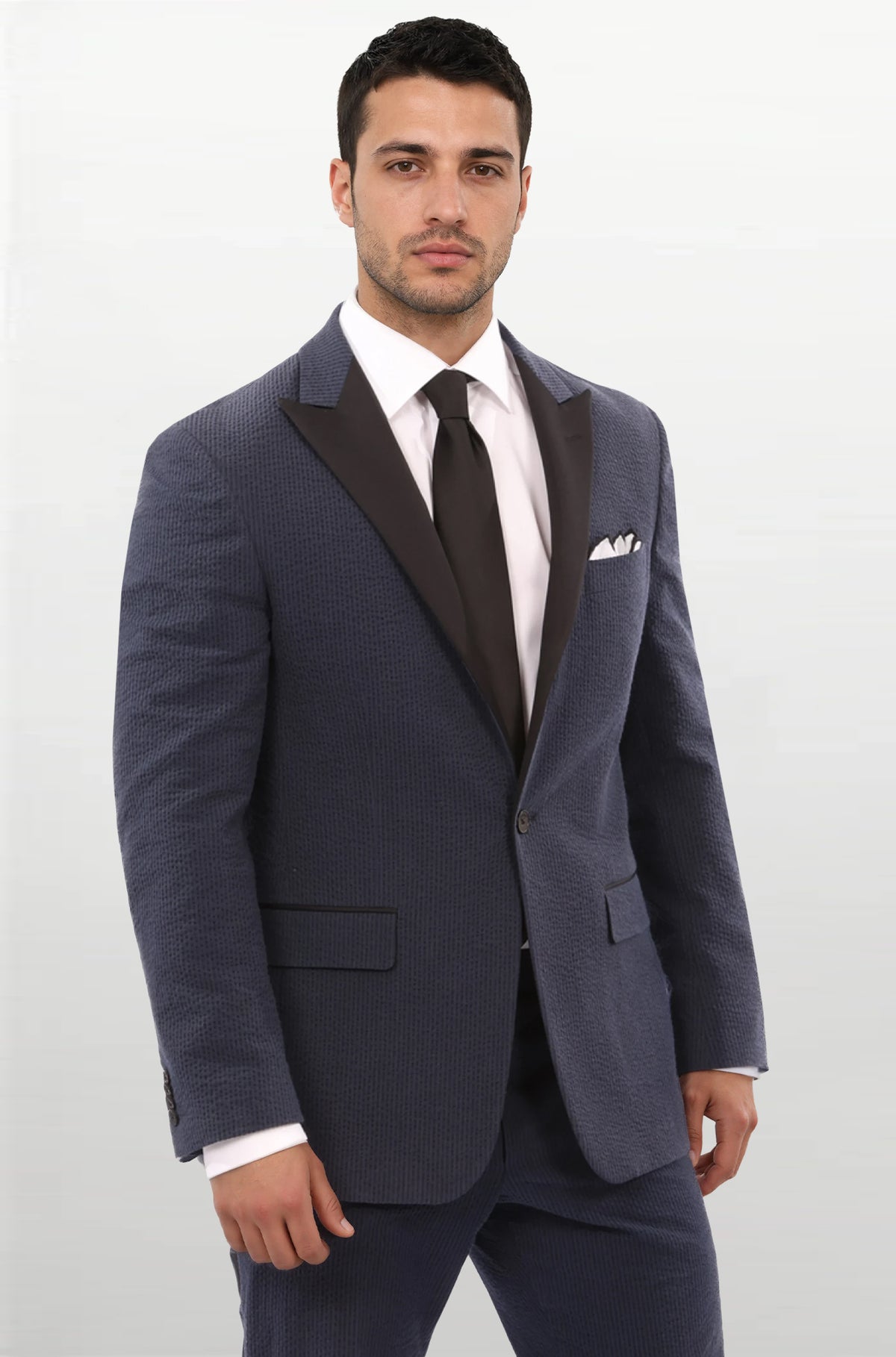 Vieux Carre Navy/Black Seersucker Stretch Tuxedo