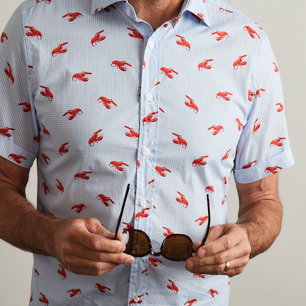 Men's Short Sleeve Shirts | Nicholson Louisiana Crawfish | Haspel S