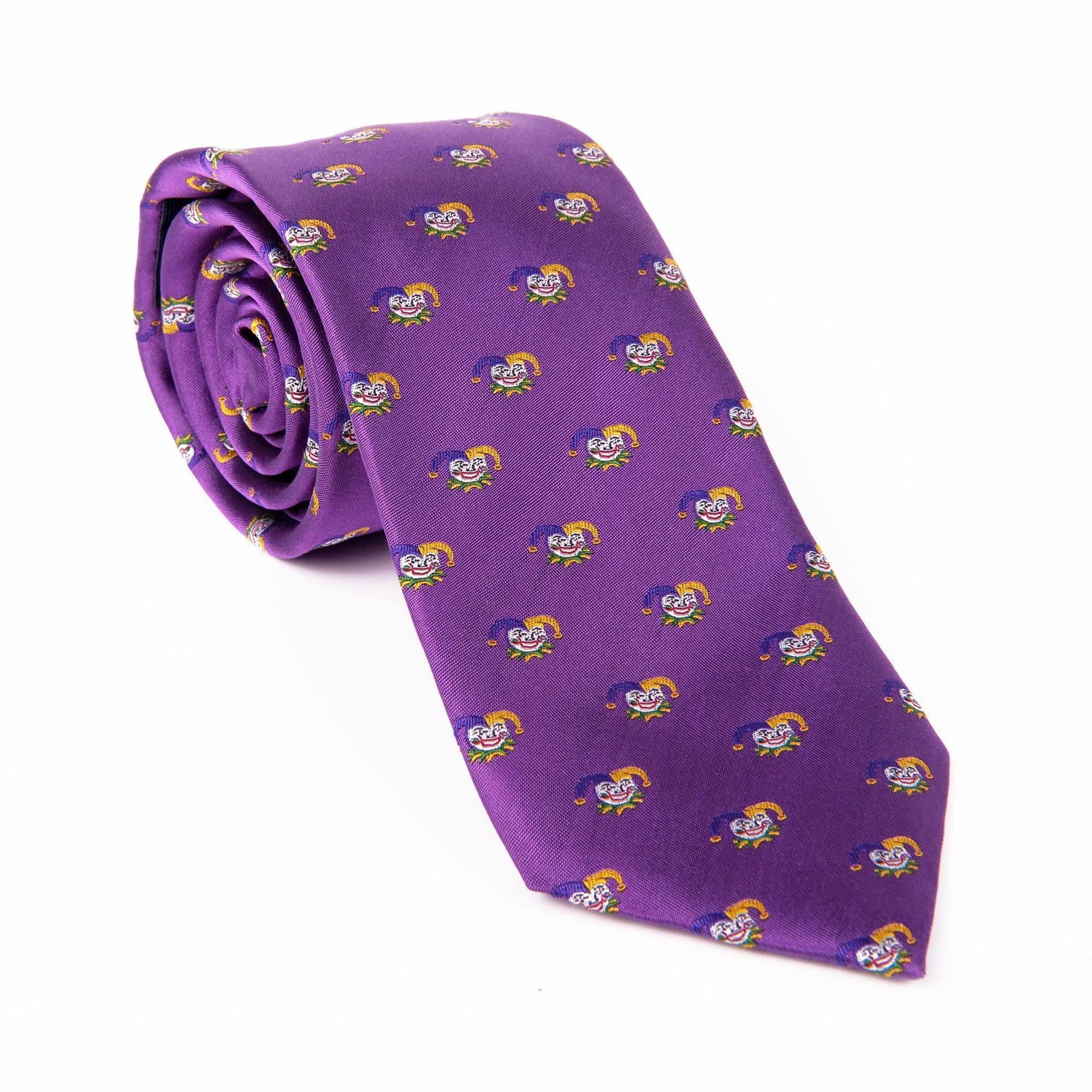 Purple Mardi Gras Jester Tie - Haspel Clothing
