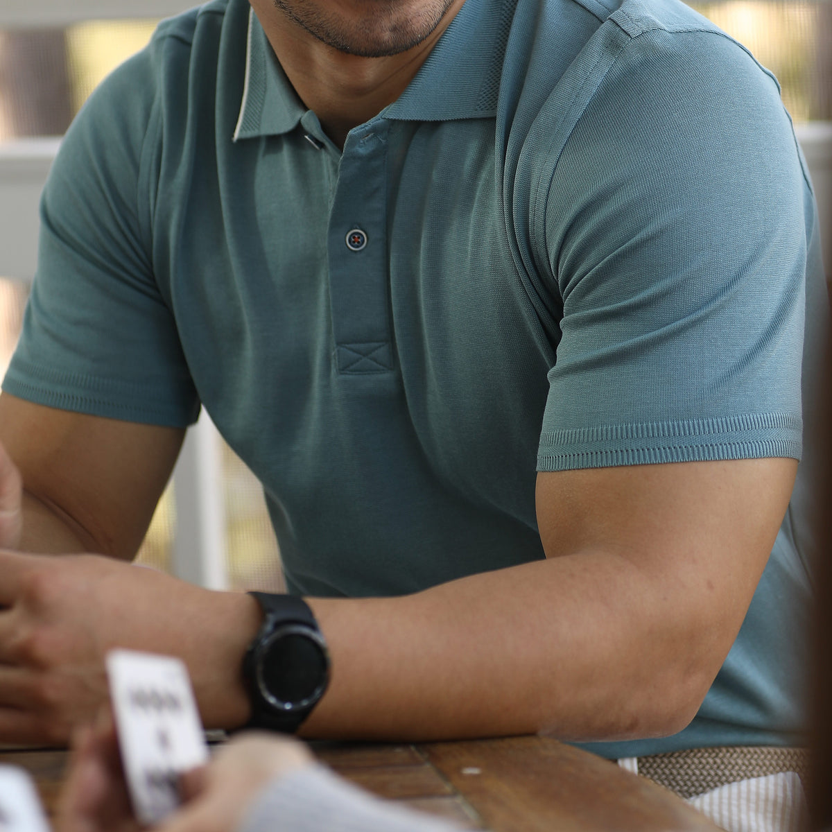 Our Sorrento Blue Fine Ribbed Light Weight Polo is your ticket to looking smart and feeling comfy on the course, pool, or beach. Whether you’re looking to make a statement on the links or just chill out in style, this steel mid-blue polo is perfect for any occasion. Lightweight and finely ribbed, this polo is sure to keep you feeling fine and free!