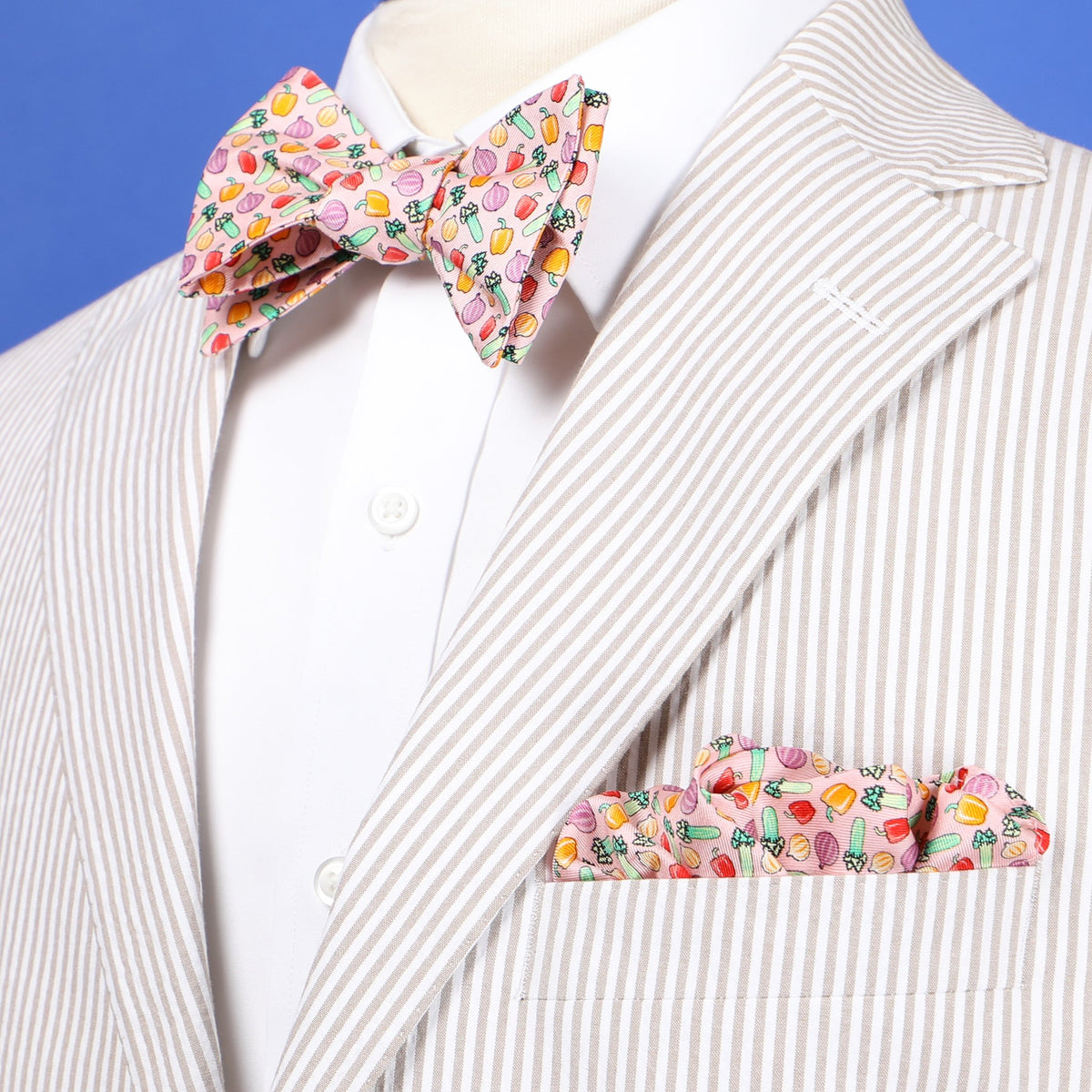 Limited Edition NOLA Couture X Haspel Pink Holy Trinity Print Bow Tie - O/S