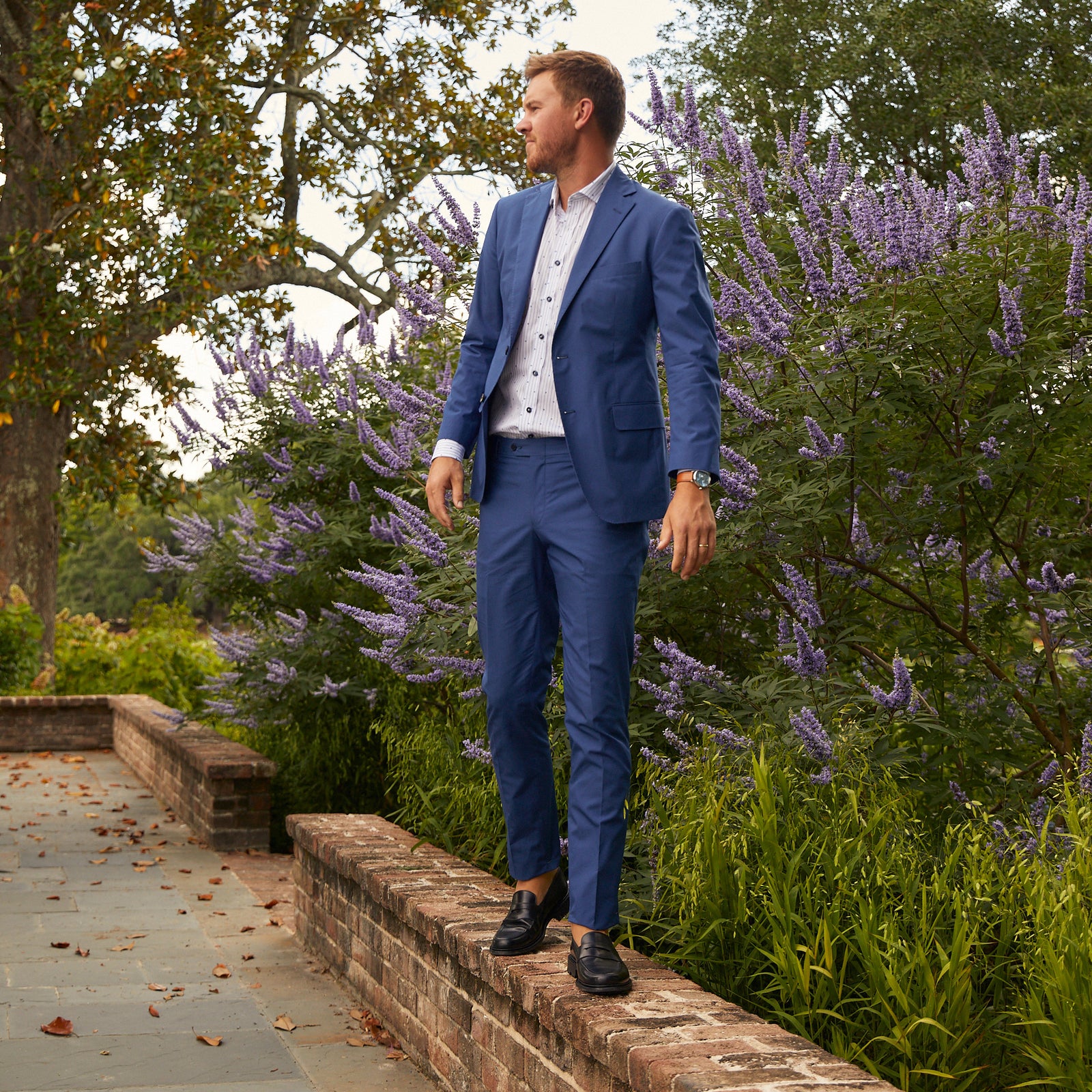 Channel Blue Poplin Sport Coat - Haspel Clothing