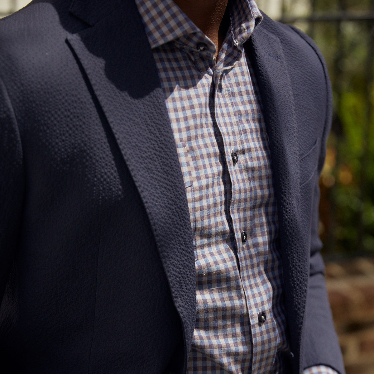 Master of your domain, commander of your own krewe. Our new solid navy seersucker will spice up your navy repetoire and command the respect of your adoring fans.  97% Cotton / 3% Lycra Haspel Exclusive Seersucker Stretch Fabric  •  Maximized Seersucker Pucker  •  Audubon Classic Fit  •  Flat Front  •  Unfinished Bottom  •  Dry Clean  •  Made in USA 