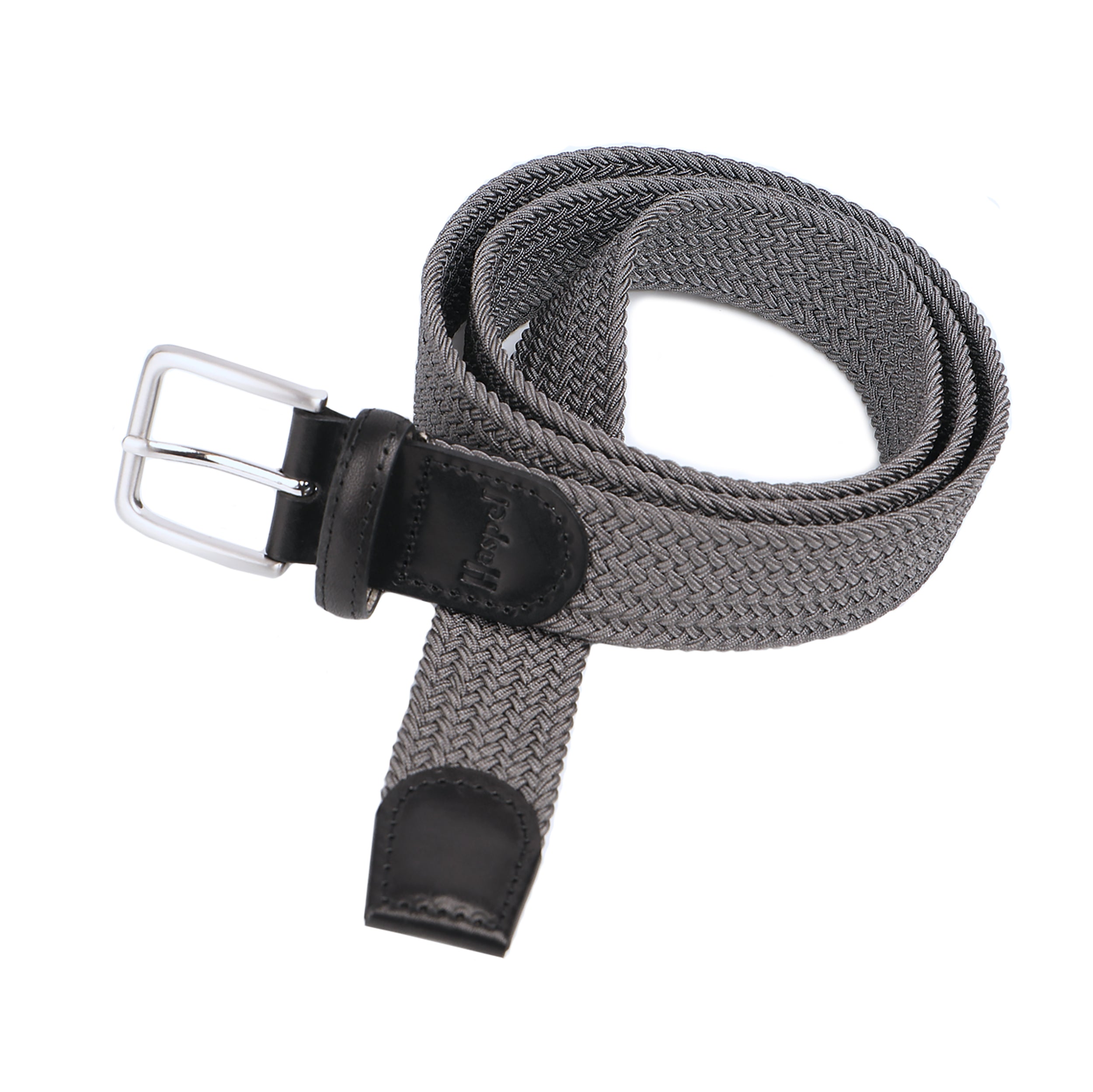 Braided Belt, Black / Grey