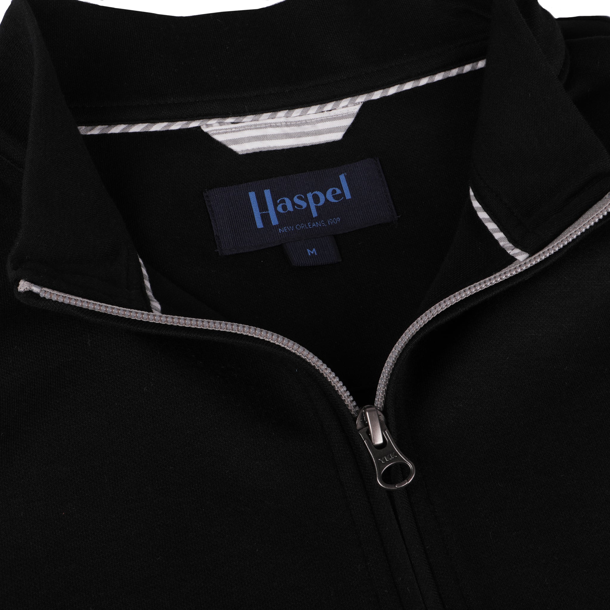 Joseph Solid Black Quarter Zip, Men's Pullover