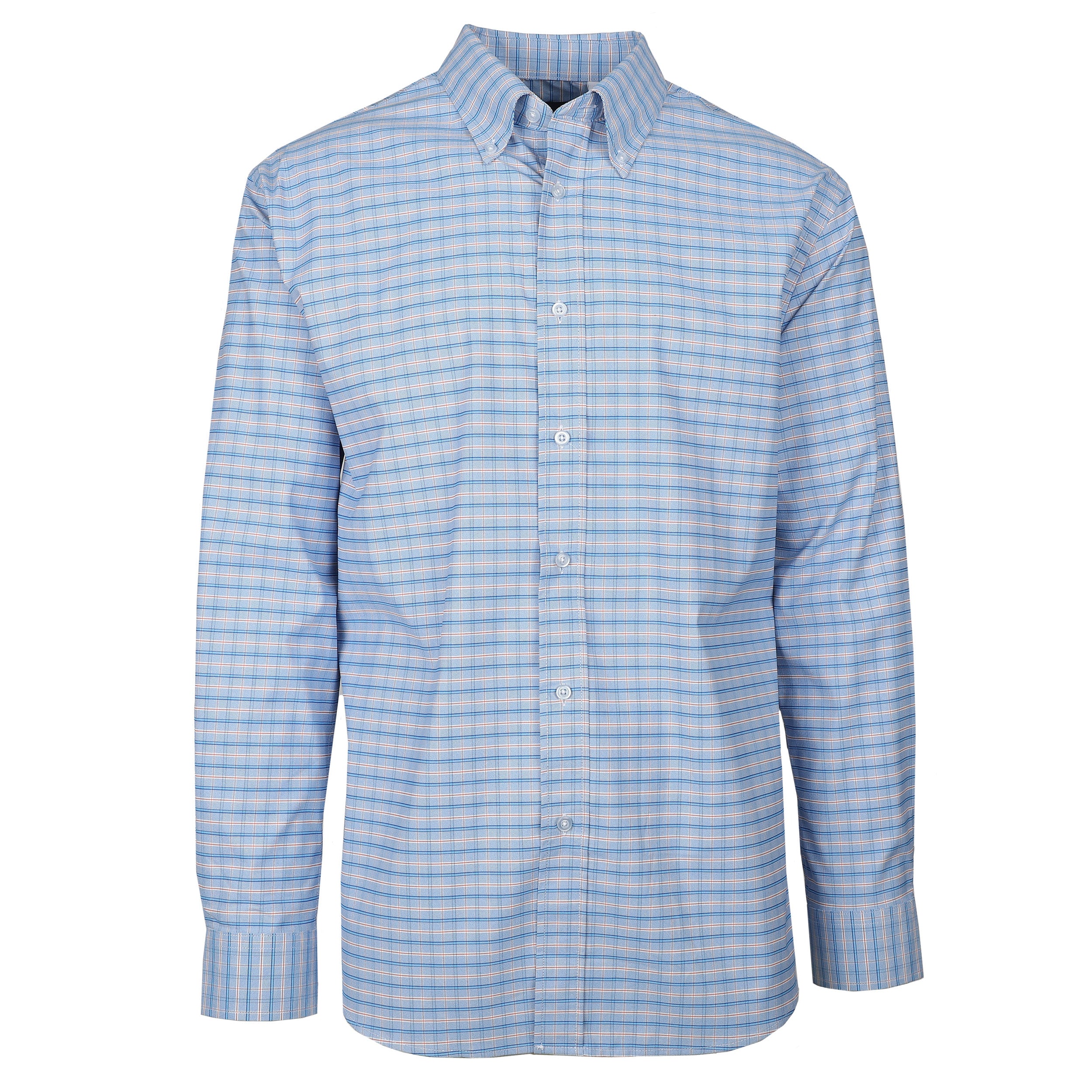 Orange and best sale blue check shirt