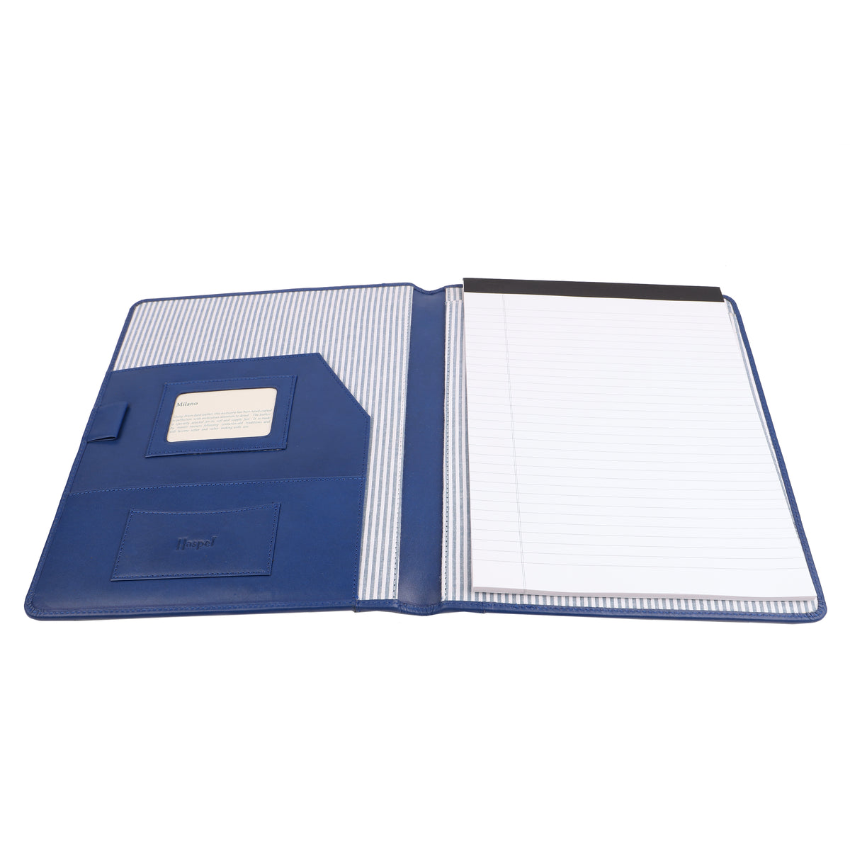 Leather Navy Leather Padded Portfolio