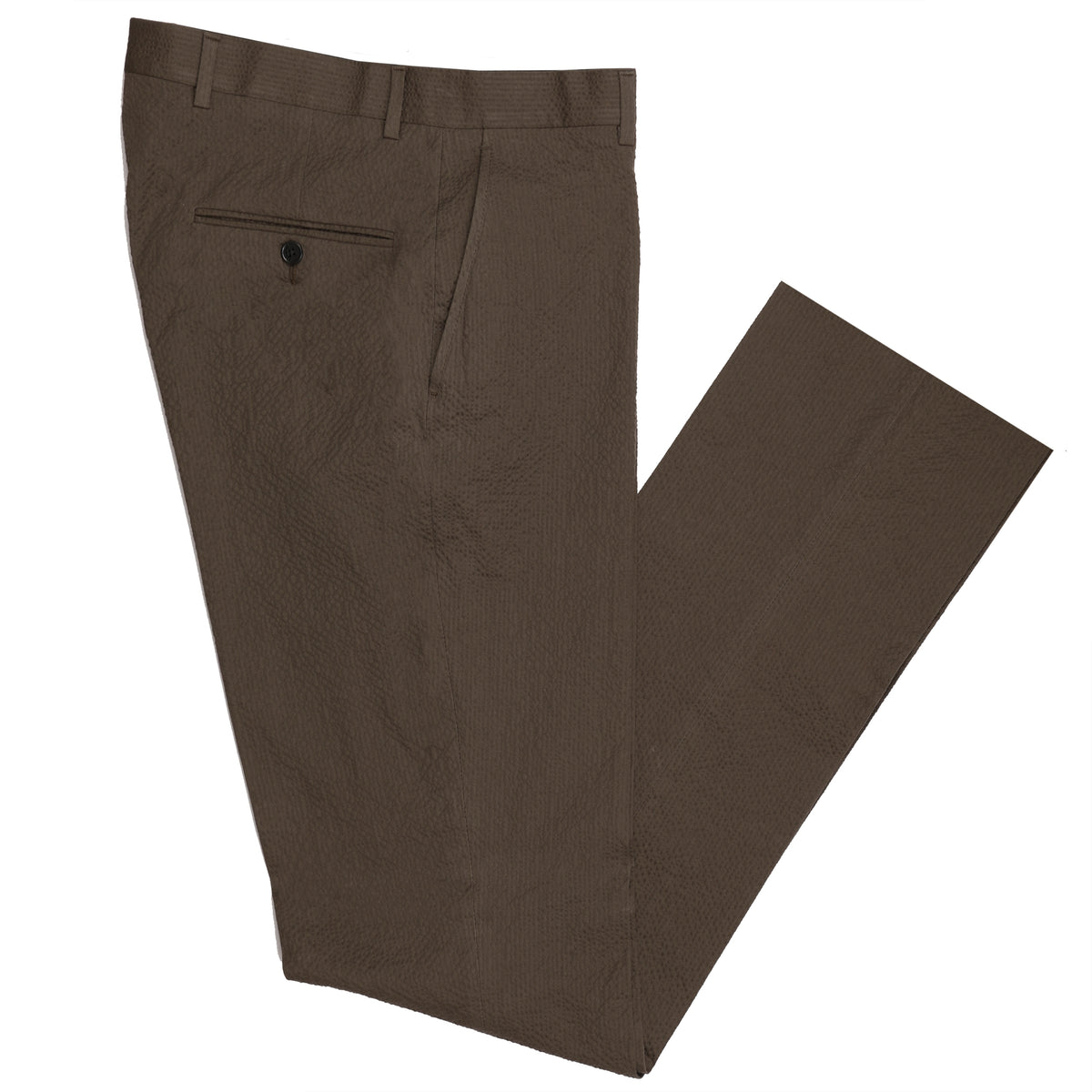 Chicory Brown Seersucker Stretch Pant