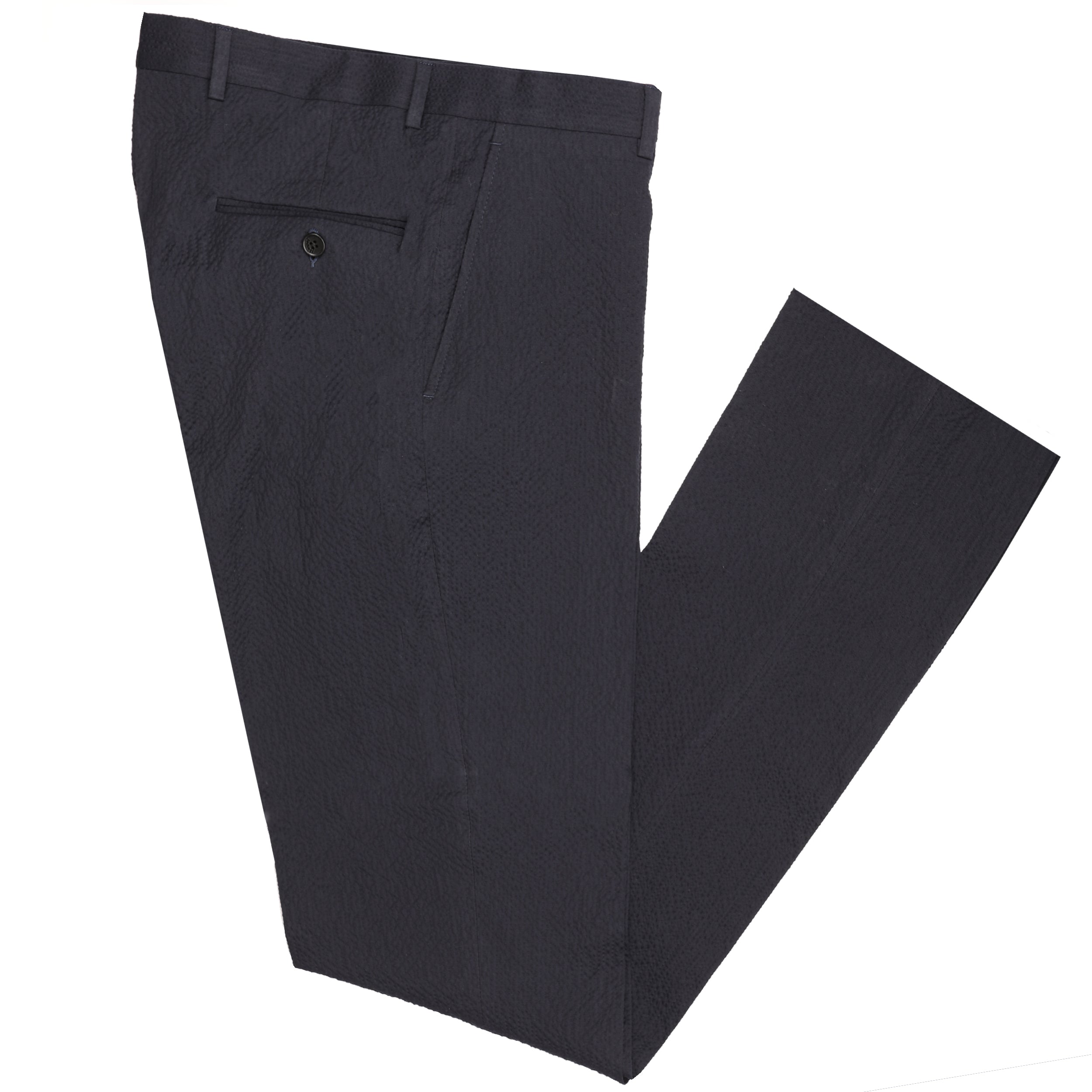 パンツ NIGEL CABOURN Indigo seersucker slacks Commanders Navy Seersucker Stretch Pant - Audubon Classic
