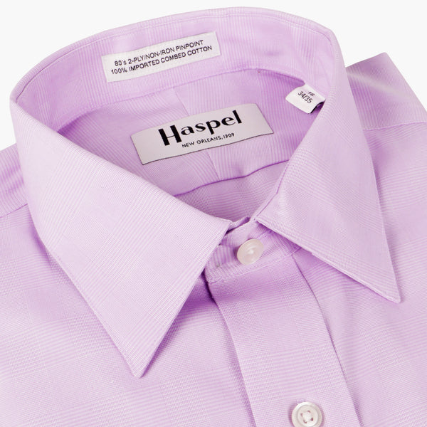 Lavender Glenplaid Dress Shirt | Men's Dress Shirts | Haspel