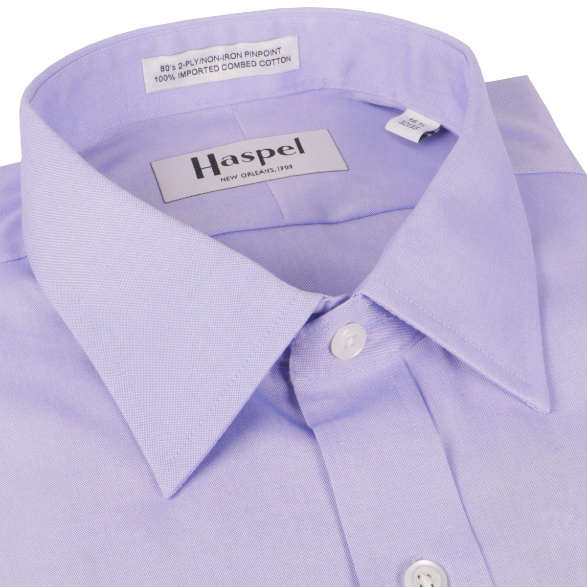 Dauphine Lt. Blue Solid Pinpoint Dress Shirt