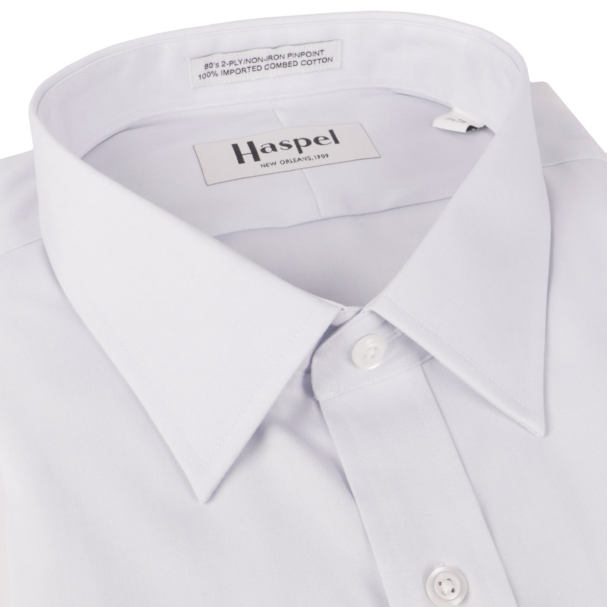 Dauphine Lt. Gray Solid (Regular Fit) Pinpoint Oxford Dress Shirt - Spread Collar