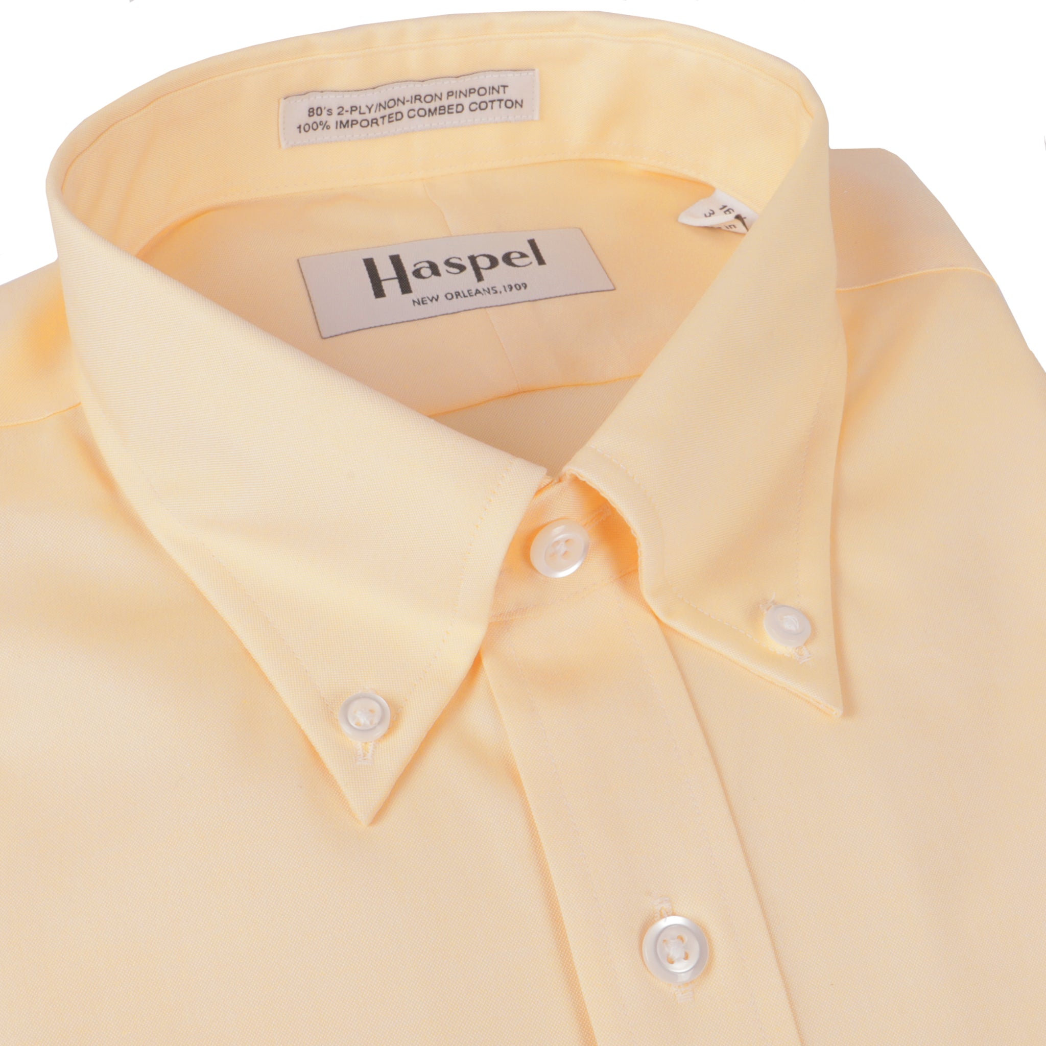 pale yellow mens dress shirt Mens Dress Shirt Pale Yellow Covington Size XL (17-17 1/2) 34-35 Classic Fit