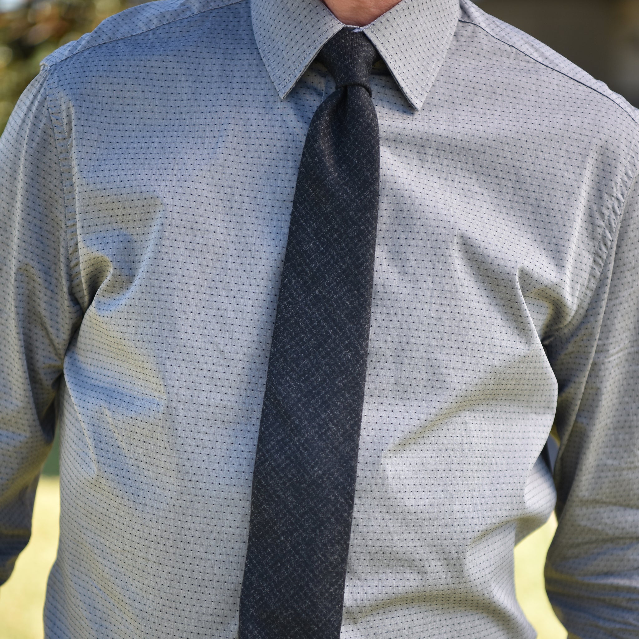 charcoal grey dress shirt Dark Gray Mlange Four-Way Stretch a fusion of style and functionality AZAR MAN New Men's Slim