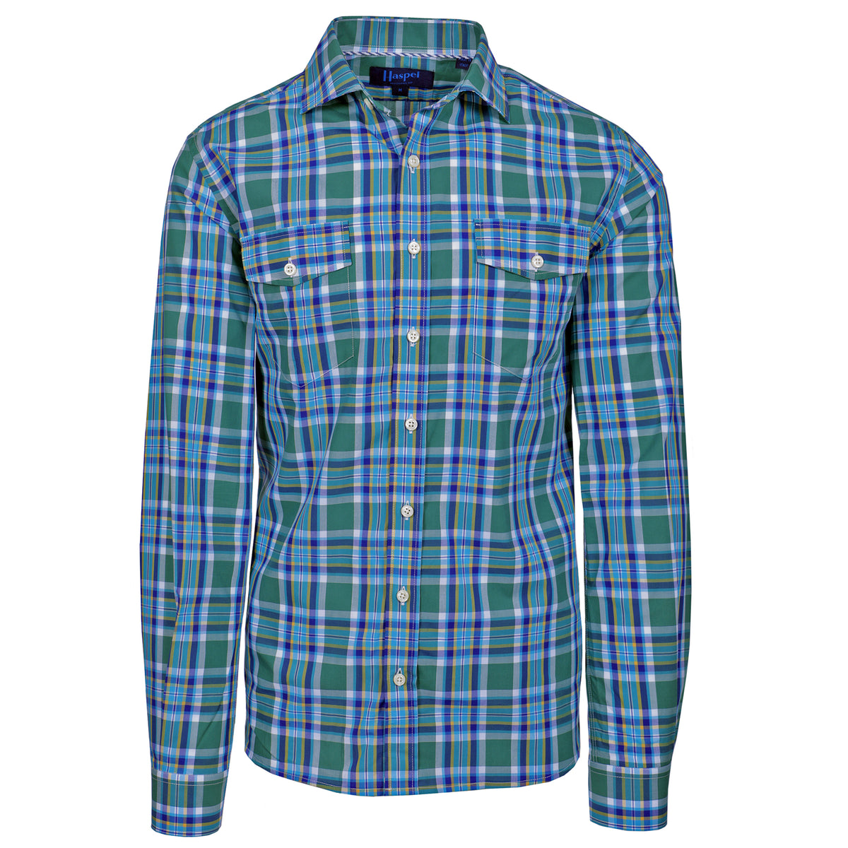 Earhart Blue &amp; Green Exploded Plaid