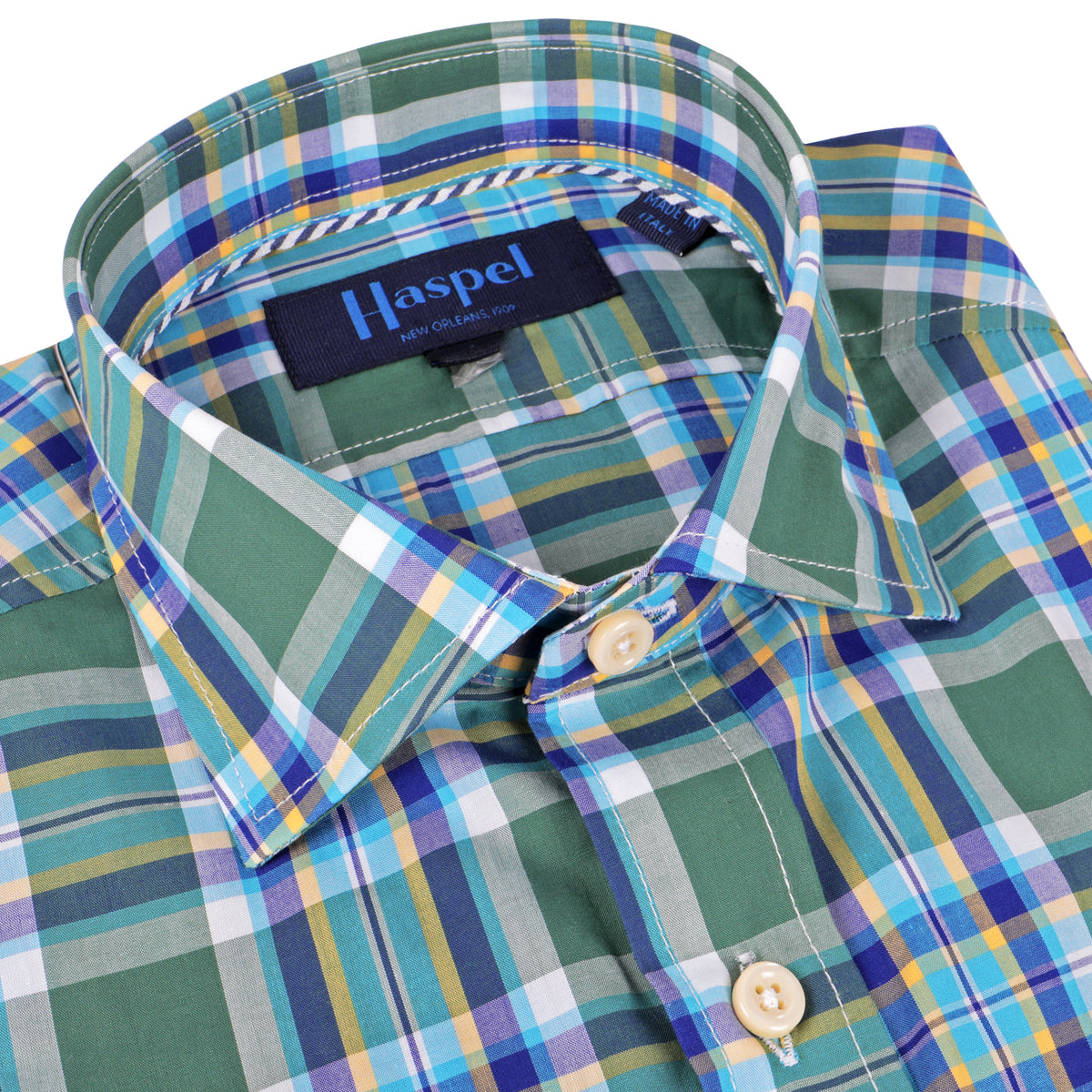 *** FINAL SALE *** Earhart Pocket Blue &amp; Green Exploded Plaid