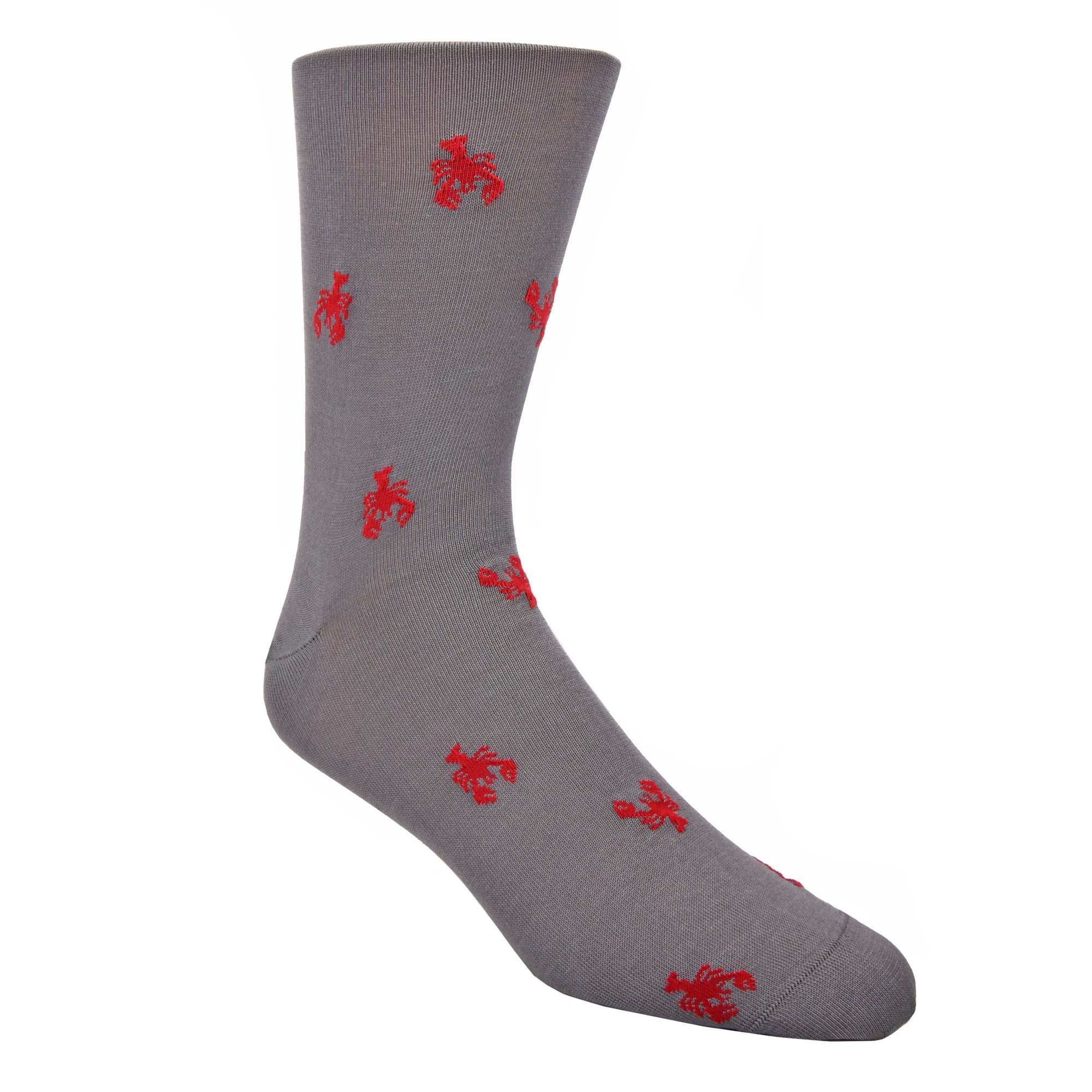 Spice up your sock game with our favorite crustaceans. Life is too short to wear boring socks! #damnright  70% Mercerized Cotton 29% Nylon 1% Spandex Fits Size 8-12 Machine Washable Made in the USA