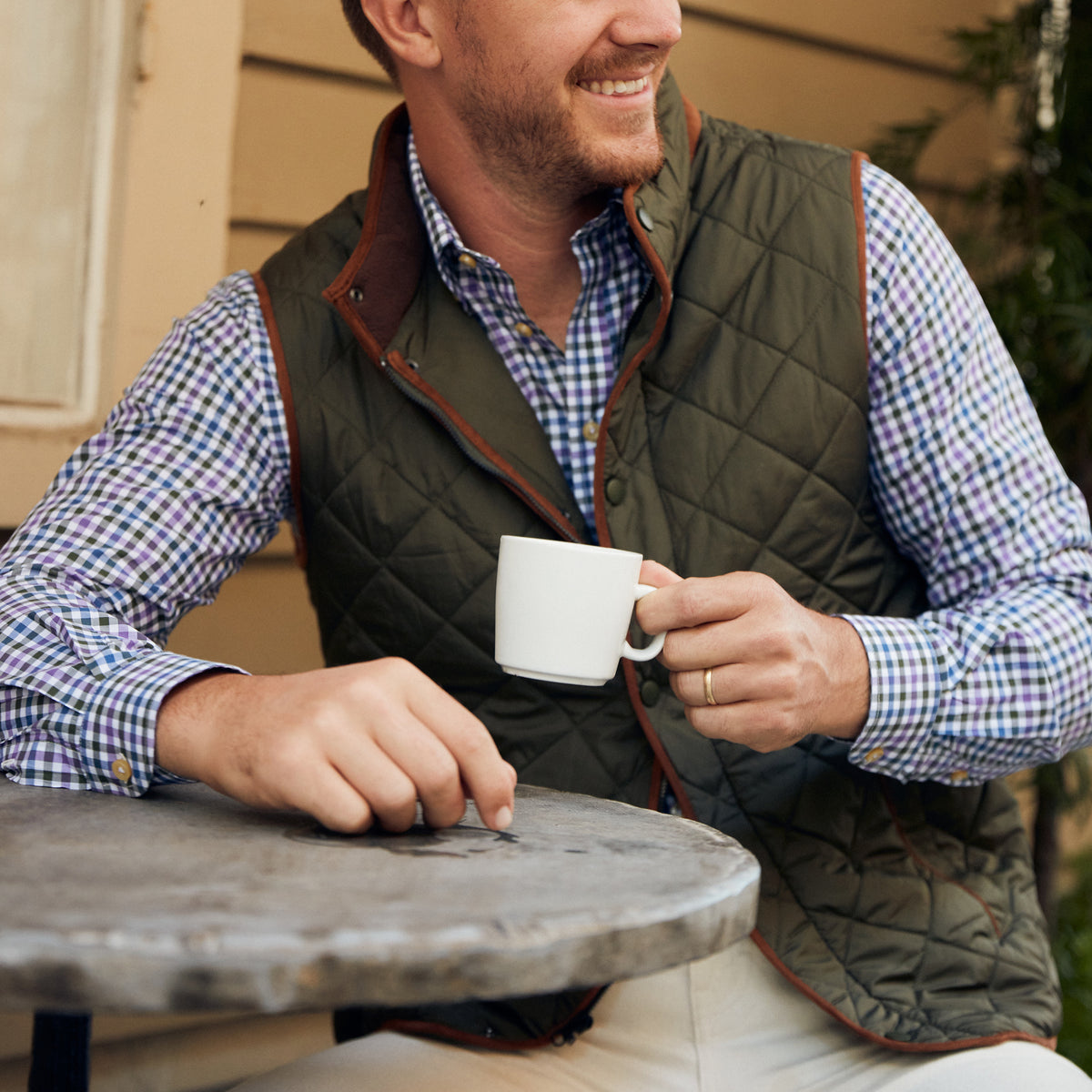 Saturday morning to Saturday night, The Sportsman was designed with interior pockets for all your gear. Get ready for the outdoors and good times!   100% Polyester Quilted Vest • Soft Fleece Interior • Full Front Hidden Zip with Snap Button Closure • Four Inside Utility Pockets • Machine Wash • Imported