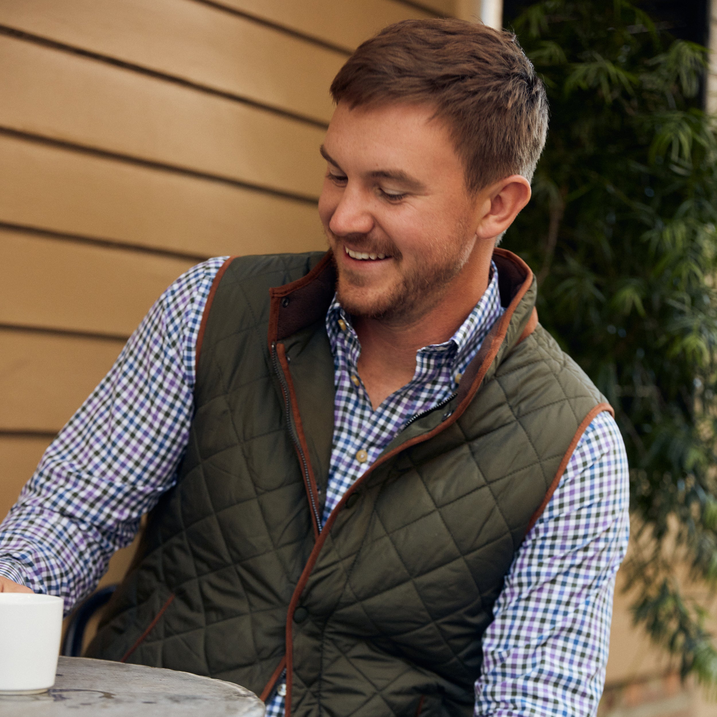 Men's Vests | Sportsman Olive Quilted Vest | Haspel