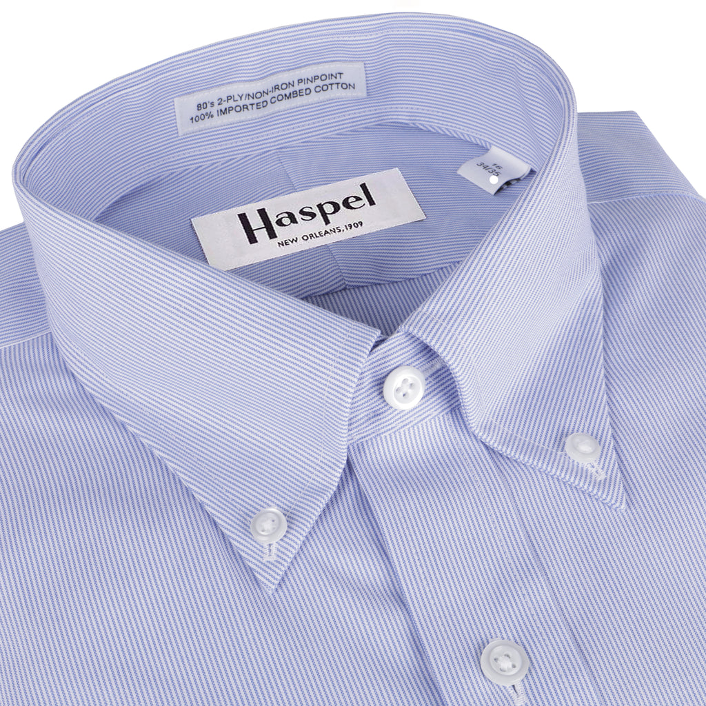 mens blue button down dress shirt Light Blue Stripe Dress Shirt | Men's Dress Shirts