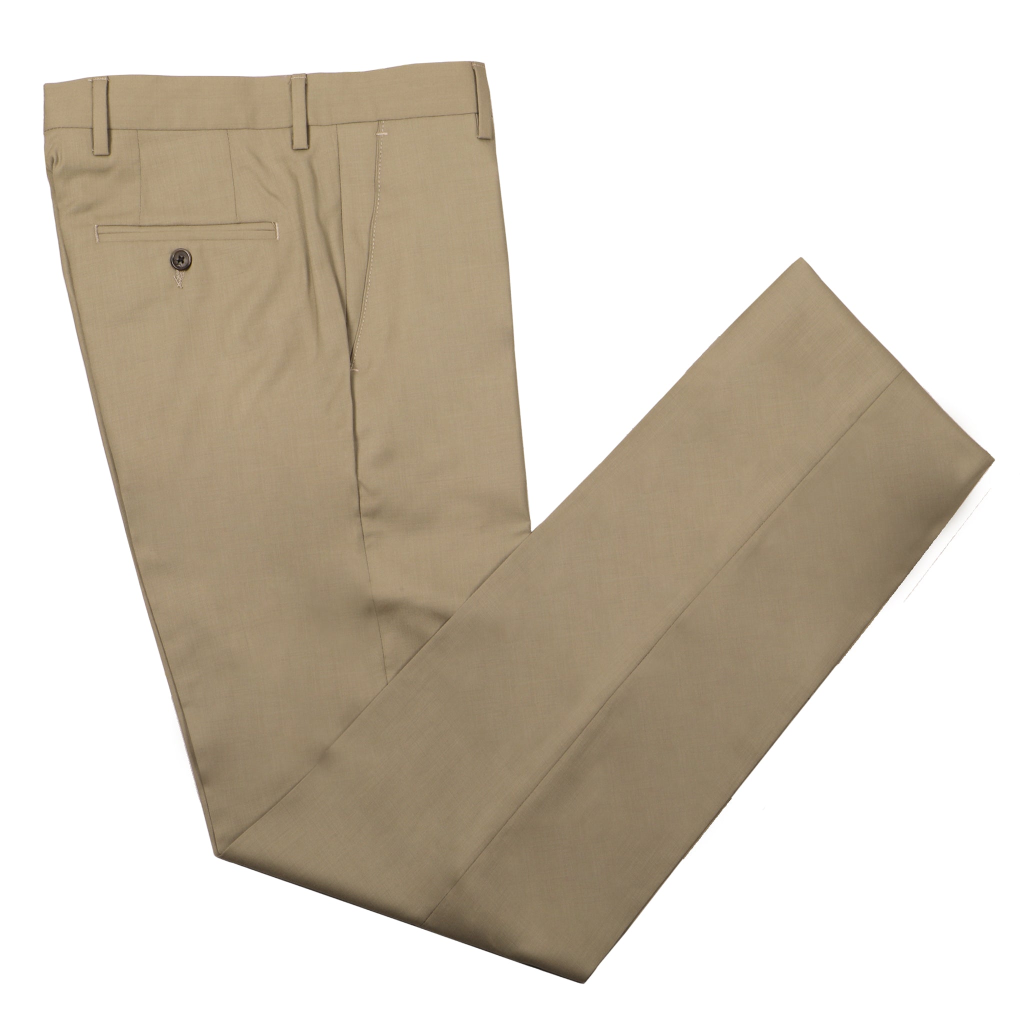 Olive Heavy Brushed Cotton Stretch Dress Pant - Custom Fit Tailored Clothing