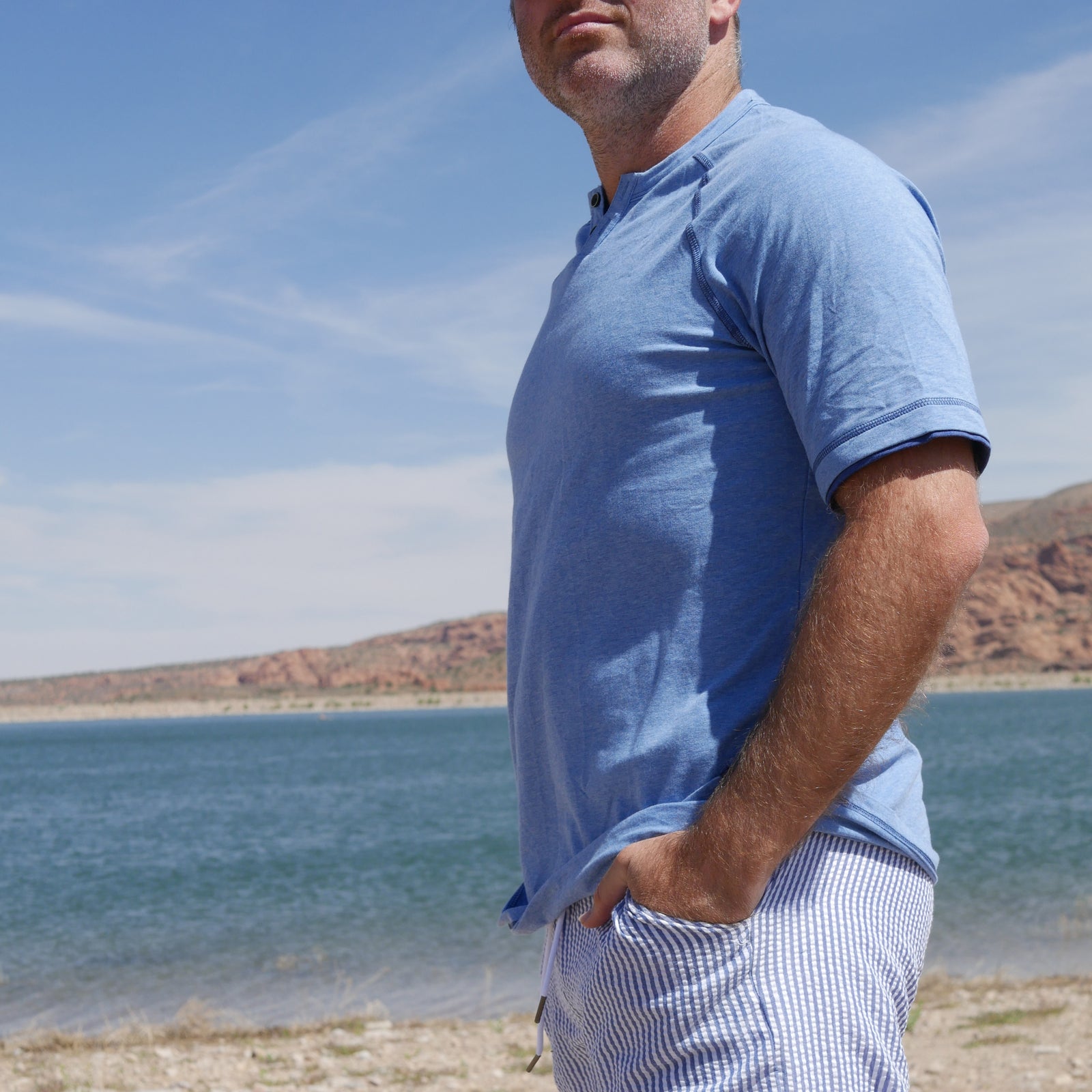 Lightweight luxe is the name of the game. Keep your cool in our relaxed casual tees. Ready to relax & ready for a good time.  100% Luxe Cotton  •  Relaxed Fit  •  Contrast Stitching  •  Machine Washable  •  Imported