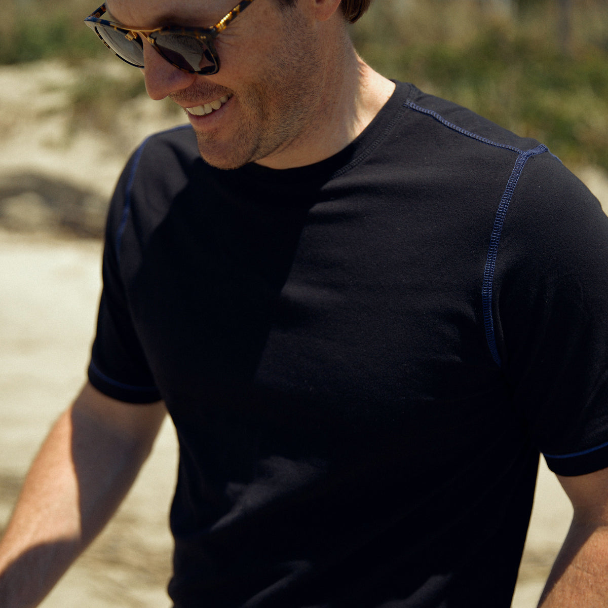 Krewe Neck Luxe T-Shirt - Short Sleeve Black