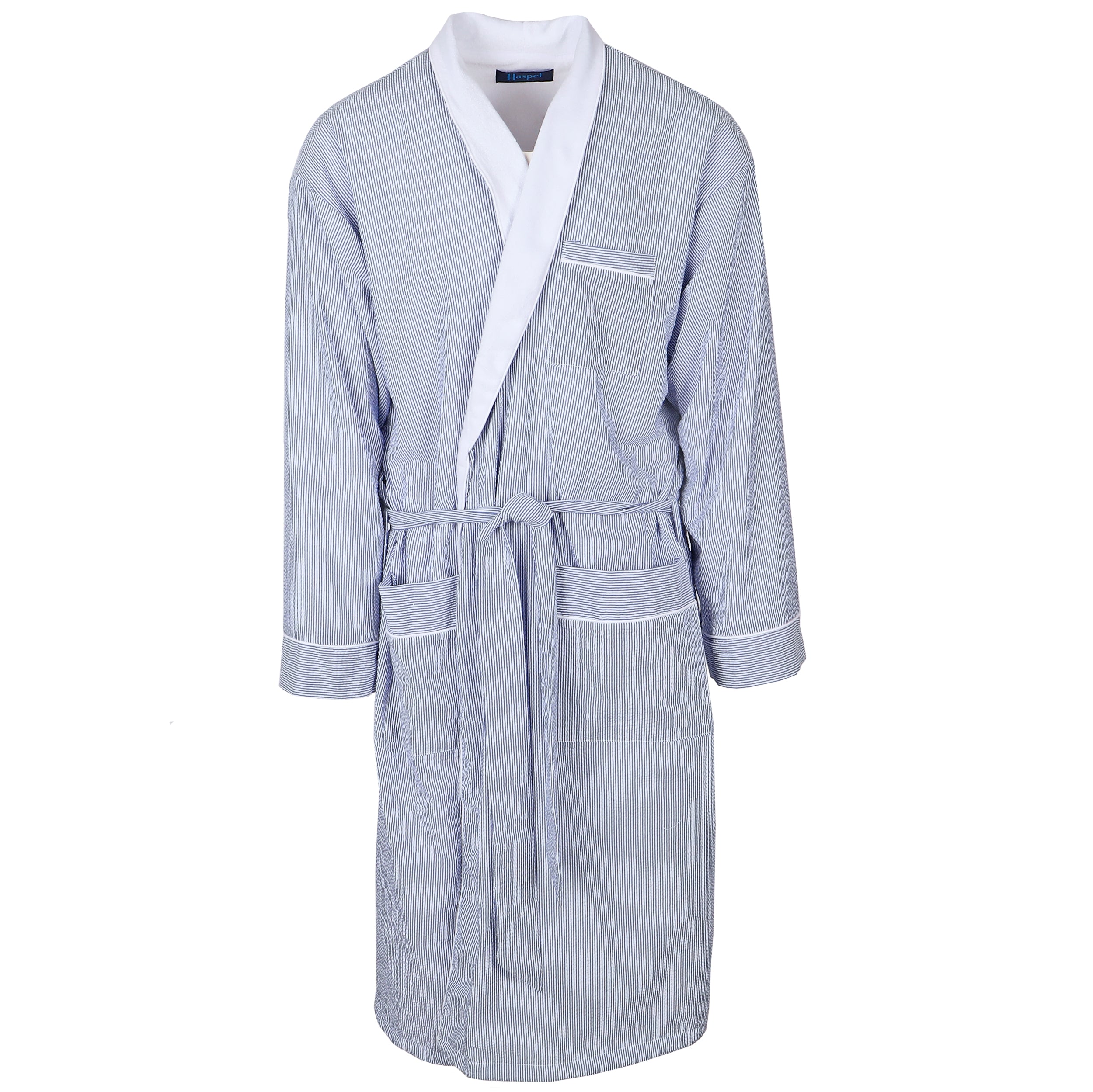 Men\'s Robes | Sussex Lined Seersucker Robe | Haspel
