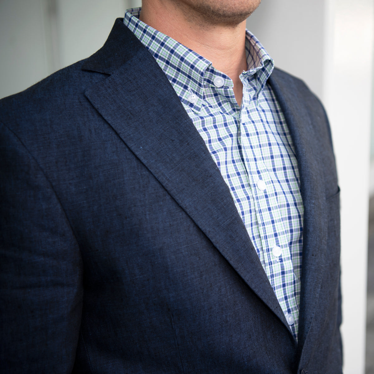 *** FINAL SALE *** Blue Indigo Linen Sport Coat