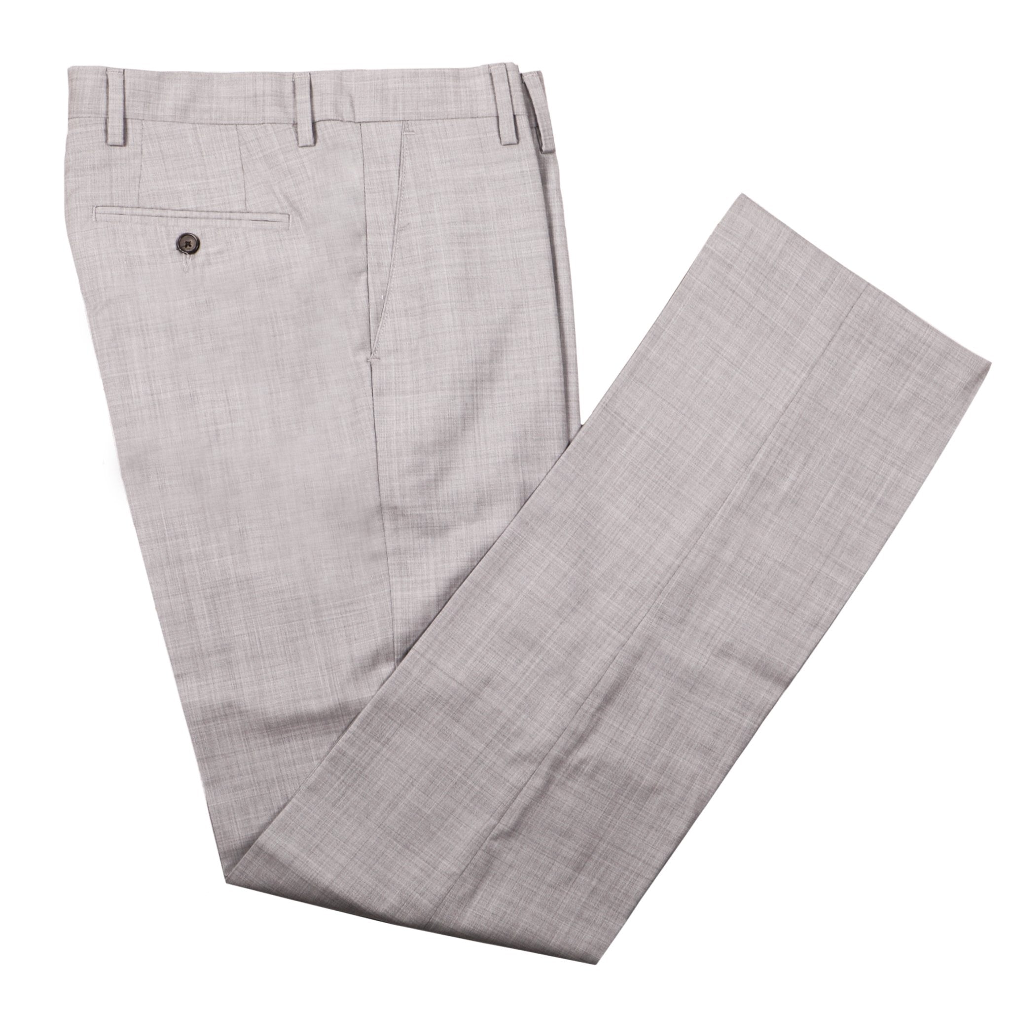 Men's Pants | Gretna Slate Grey Tropical Wool Trousers | Haspel
