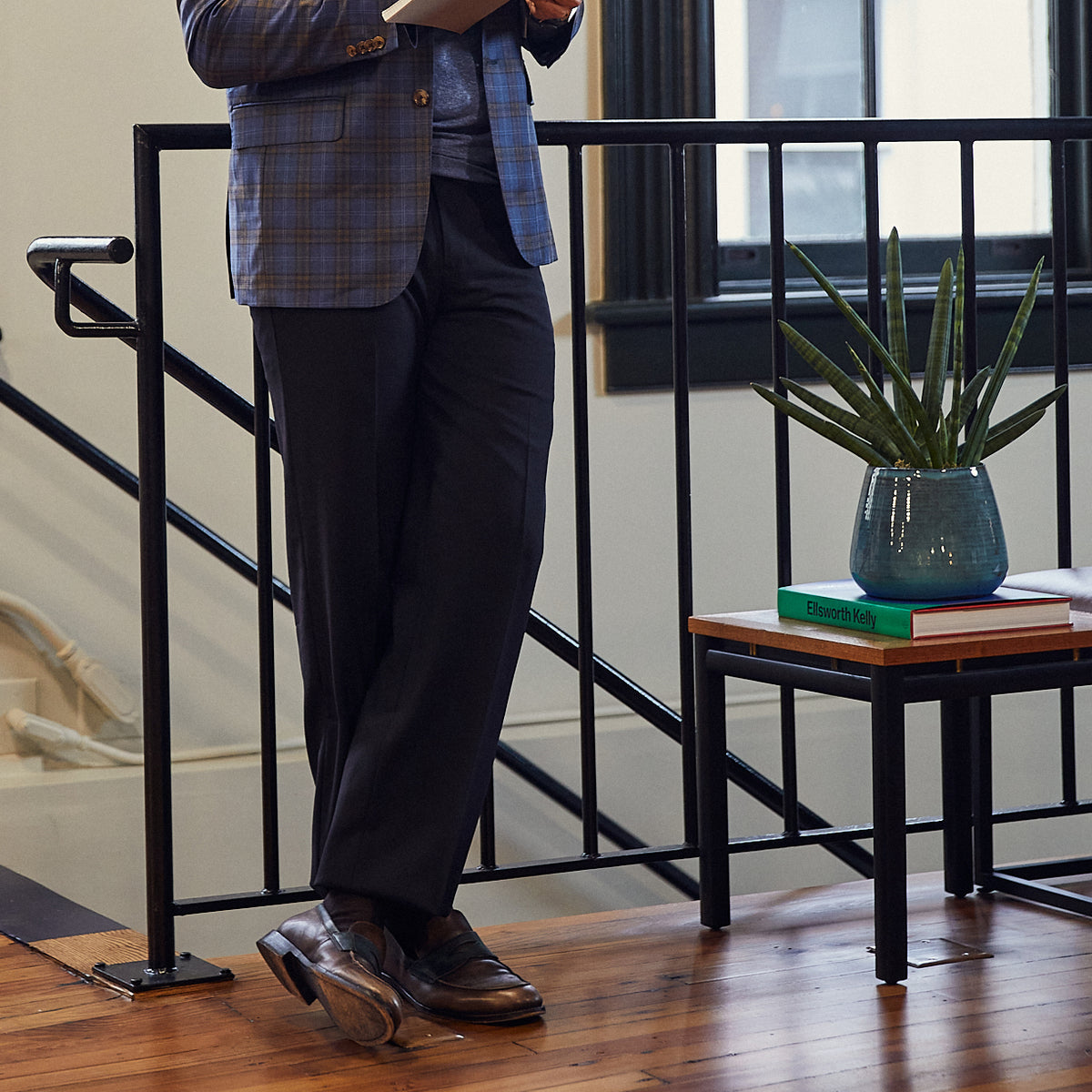 Gretna Navy Tropical Wool Trousers - Classic Fit