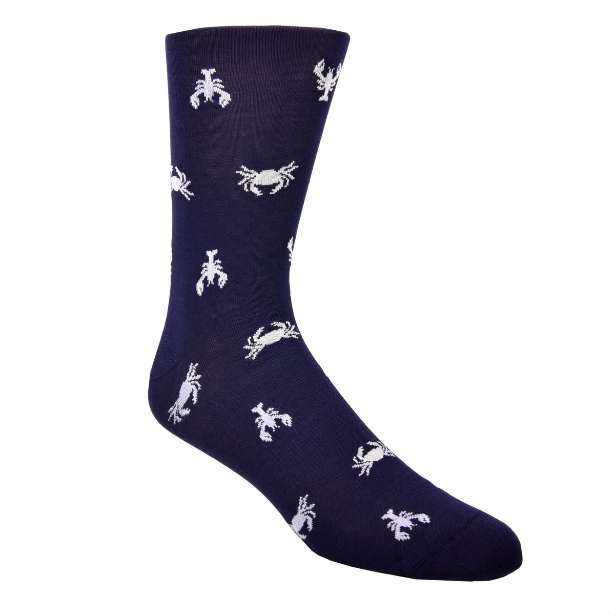 Spice up your sock game with our favorite crustaceans. Life is too short to wear boring socks! #damnright  70% Mercerized Cotton 29% Nylon 1% Spandex Fits Size 8-12 Machine Washable Made in the USA