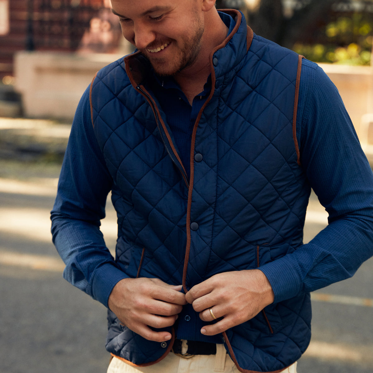 Sportsman Navy Quilted Vest
