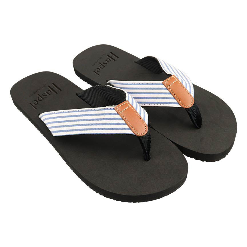 Haspel x T.B. Phelps Newport Blue Seersucker Sandal