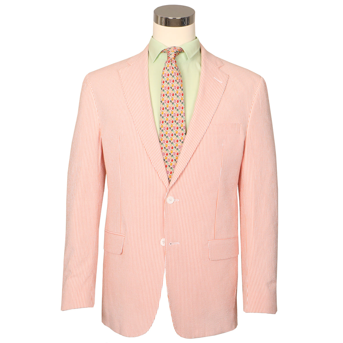 Satsuma Orange Seersucker Sport Coat | Seersucker Suit Separates