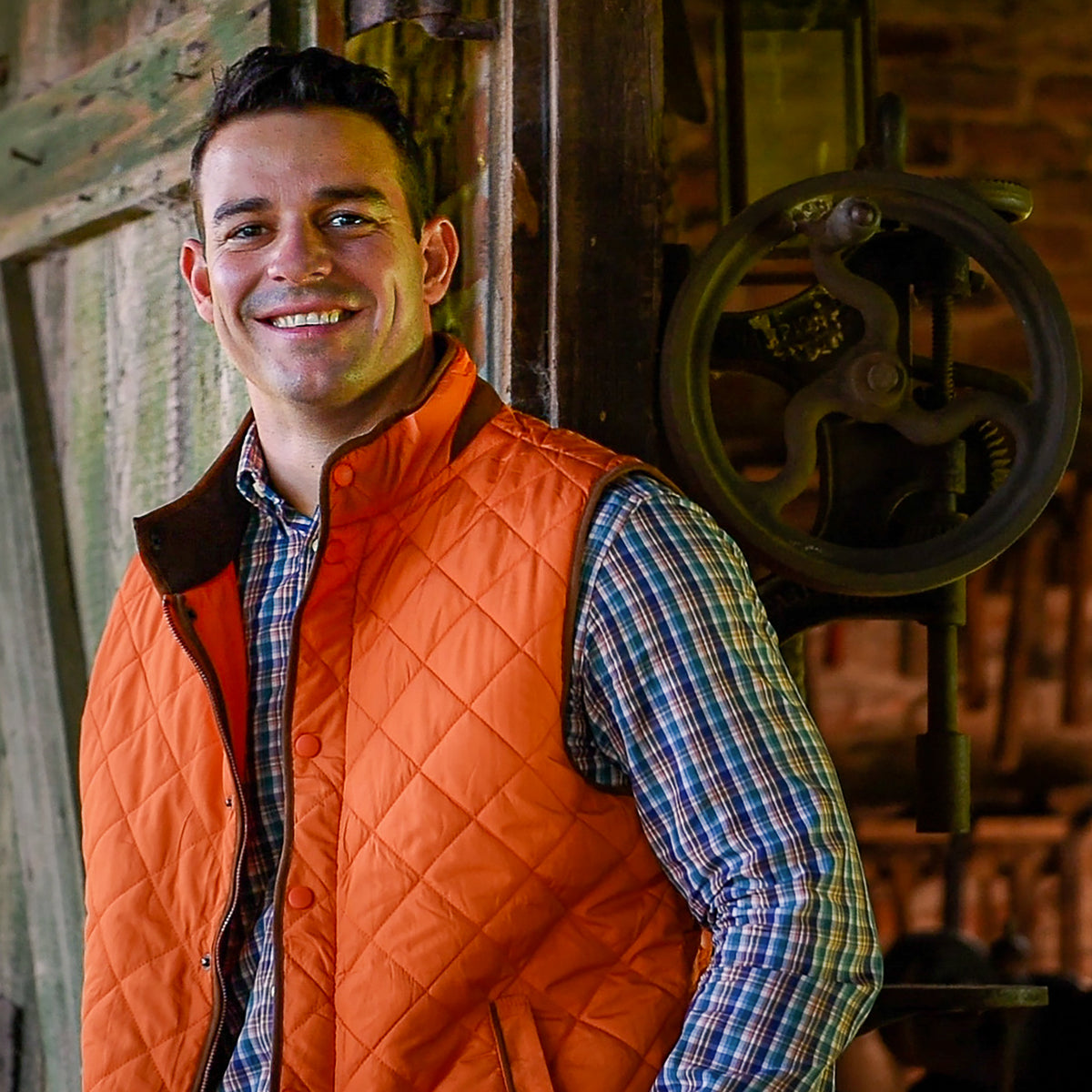 Saturday morning to Saturday night, The Sportsman was designed with interior pockets for all your gear. Get ready for sports and good times!   100% Polyester Vest  •  Quilted Shell &amp; Warm Fleece Interior  •  Full Front Zip with Snap Button Closure  •  Four Inside Pockets  •  Machine Wash - lay flat or hang to dry  •  Imported