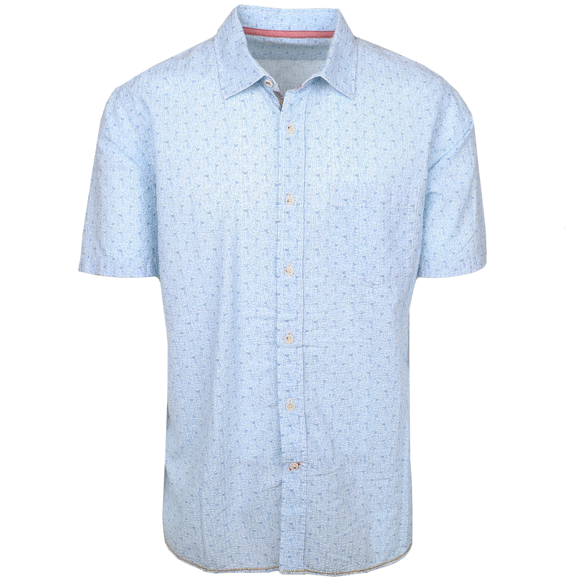 Men's Short Sleeve Shirts | Paestum Lt. Blue Early Bird Short Sleeve ...